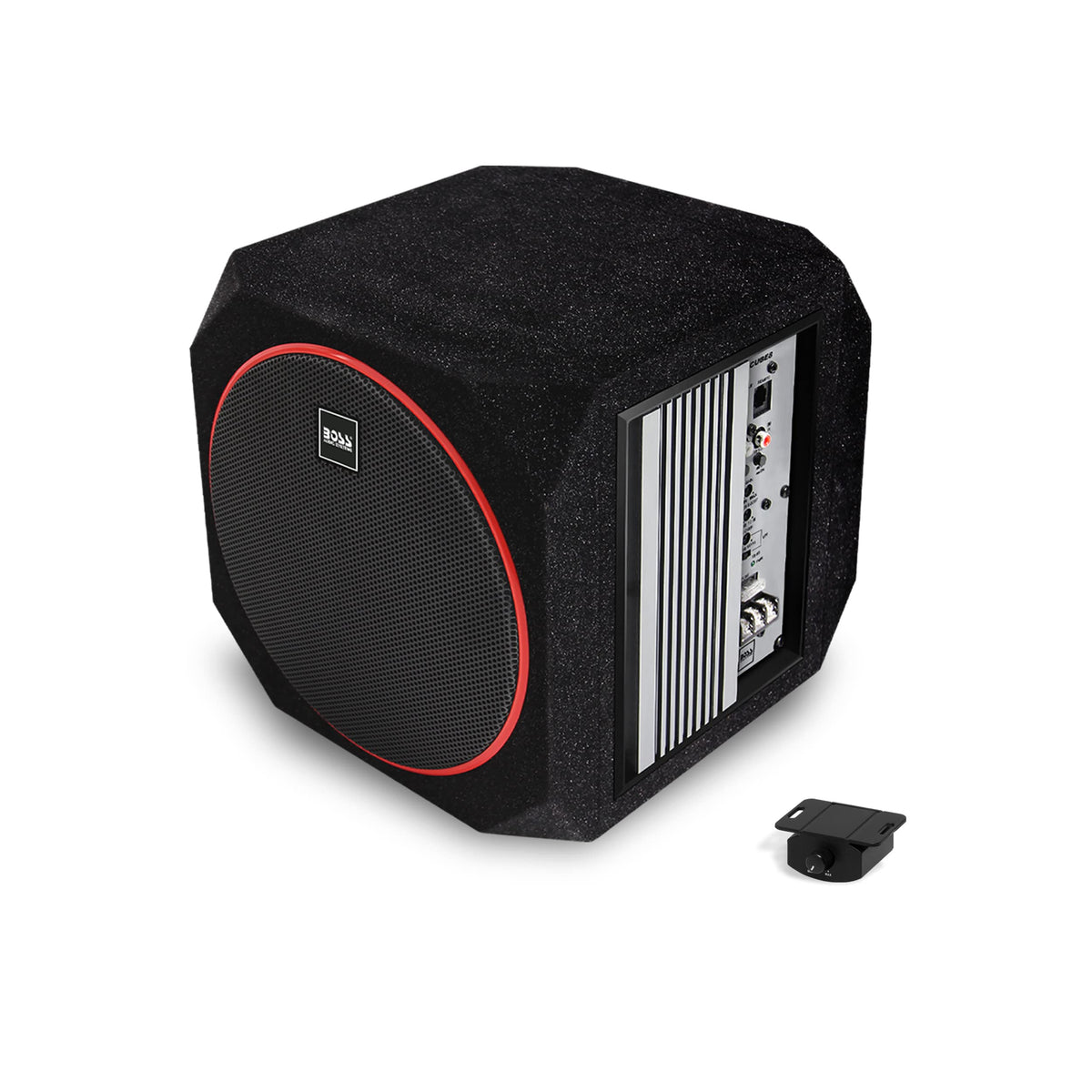 Boss Audio Systems Cube8 Car Subwoofer And Amp Package   Built In Amplifier, 8 Inch Subwoofer With Passive Radiator, Remote Subw