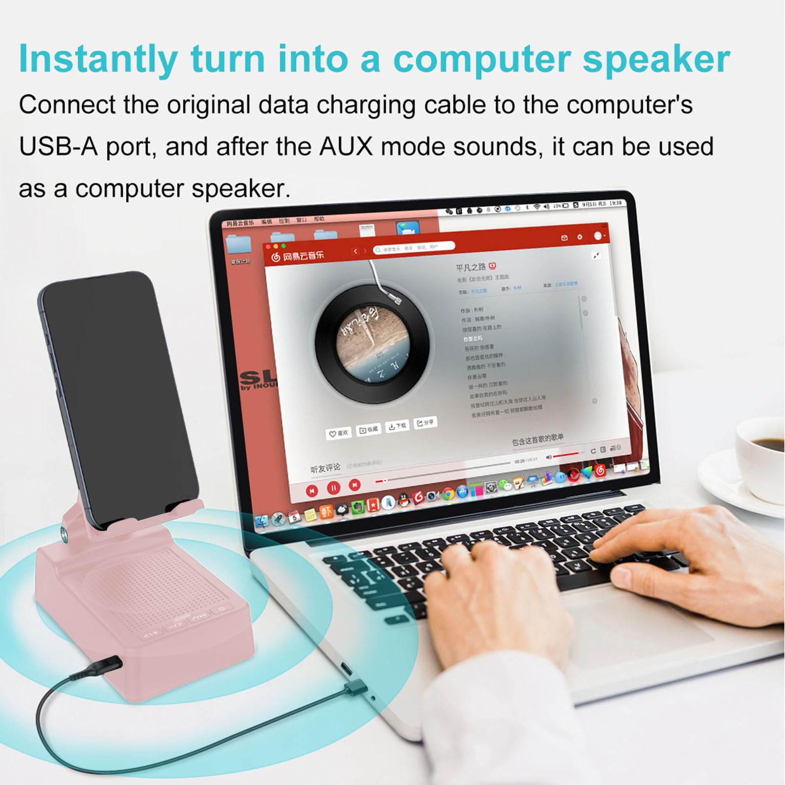 Fanlory Birthday Gifts For Women,Cell Phone Stand With Wireless Bluetooth Speaker And Anti Slip Base Hd Surround Sound For Home