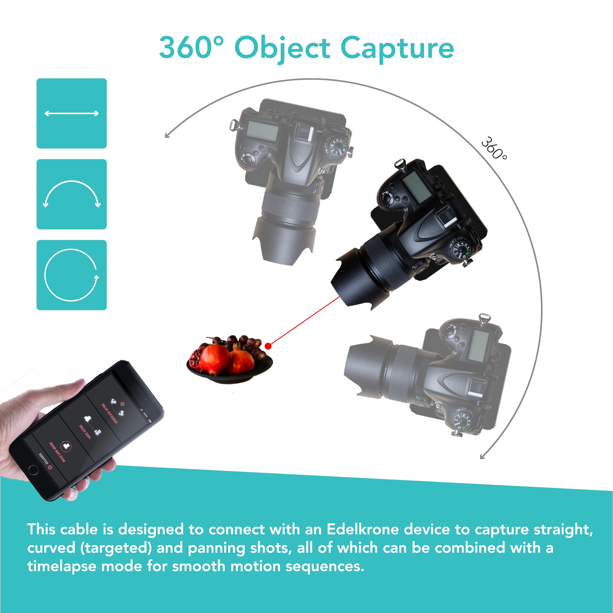 Foto&Tech 2.5Mm C1 Remote Control Shutter Release Cable Compatible With Edelkrone Surfaceone 2 Axis Smart Motion Control System&