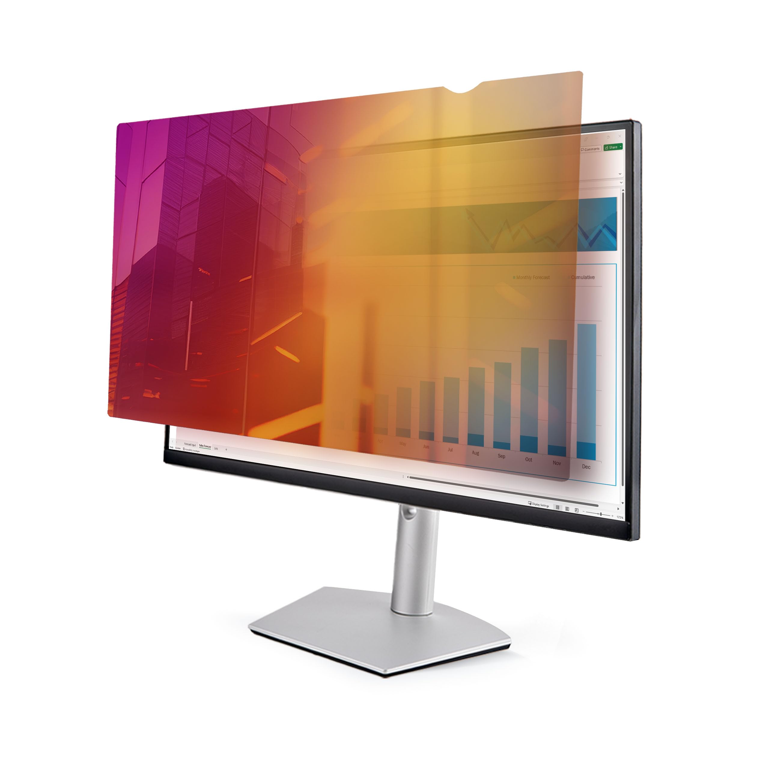 23.8 In 16:9 Gold Monitor Privacy Screen, Reversible Filter W/Enhanced Privacy,