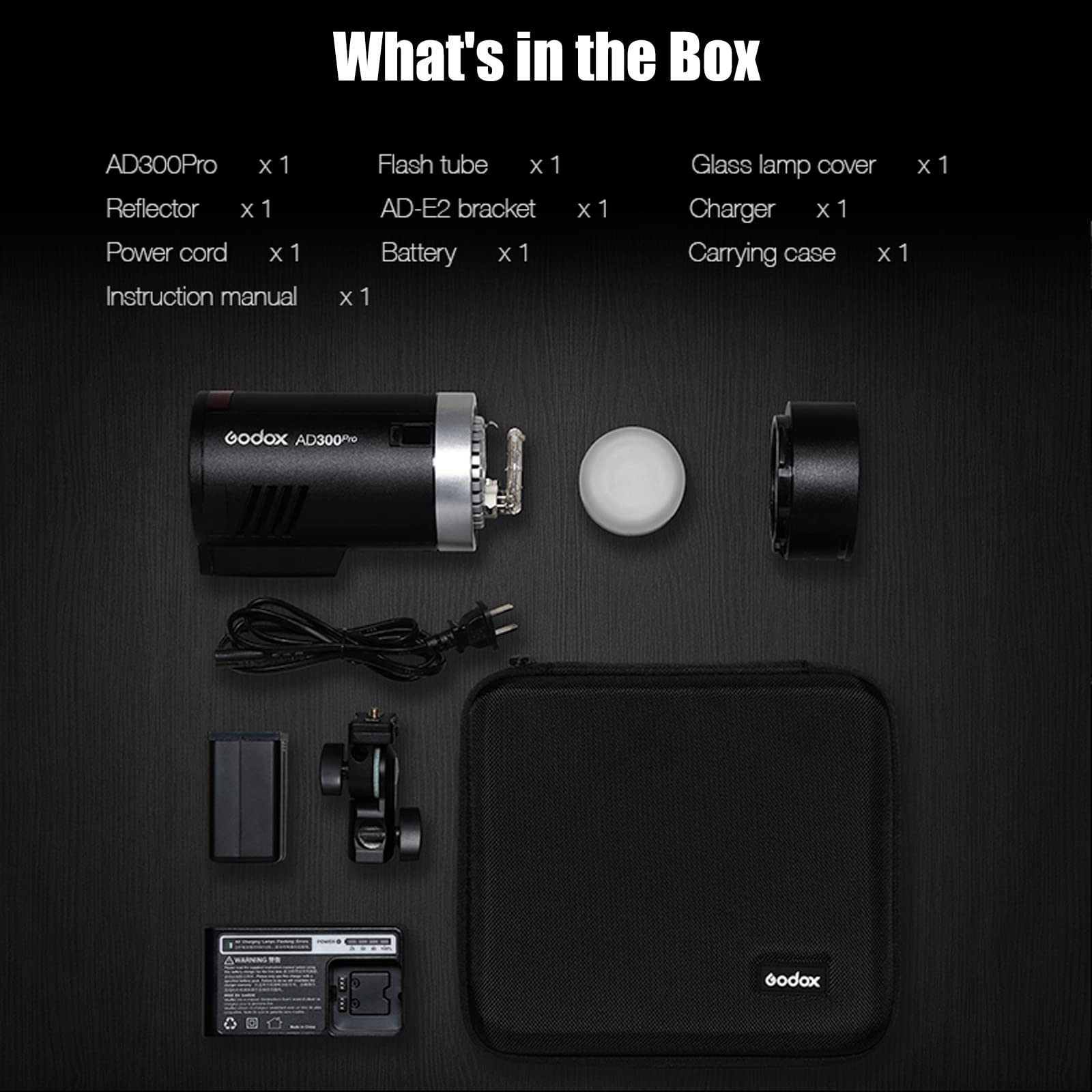 GODOX AD300Pro Outdoor Flash Strobe Monolight 300Ws 2.4G TTL HSS Portable with Bi-Color Modeling Lamp