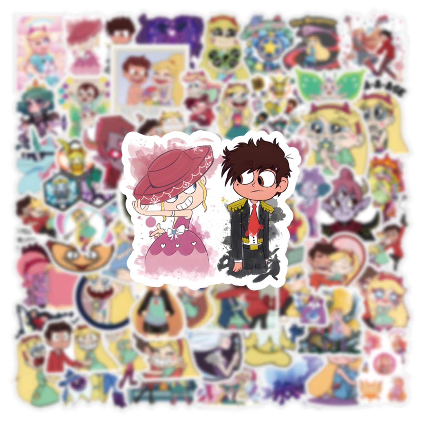 60Pcs Star Vs. The Forces Of Evil American Cartoon Waterproof Stickers Pack | Television Comedy Cool Deacls Vinyl Sticker For Ad