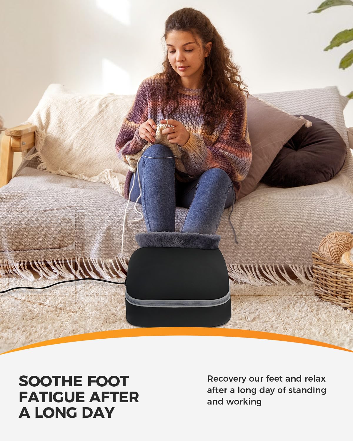 Coococo Shiatsu Foot Massager With Heat, Valentines Day Gifts For Her Gf Wife, Foot Warmer For Circulation & Pain Relief, Fsa Or