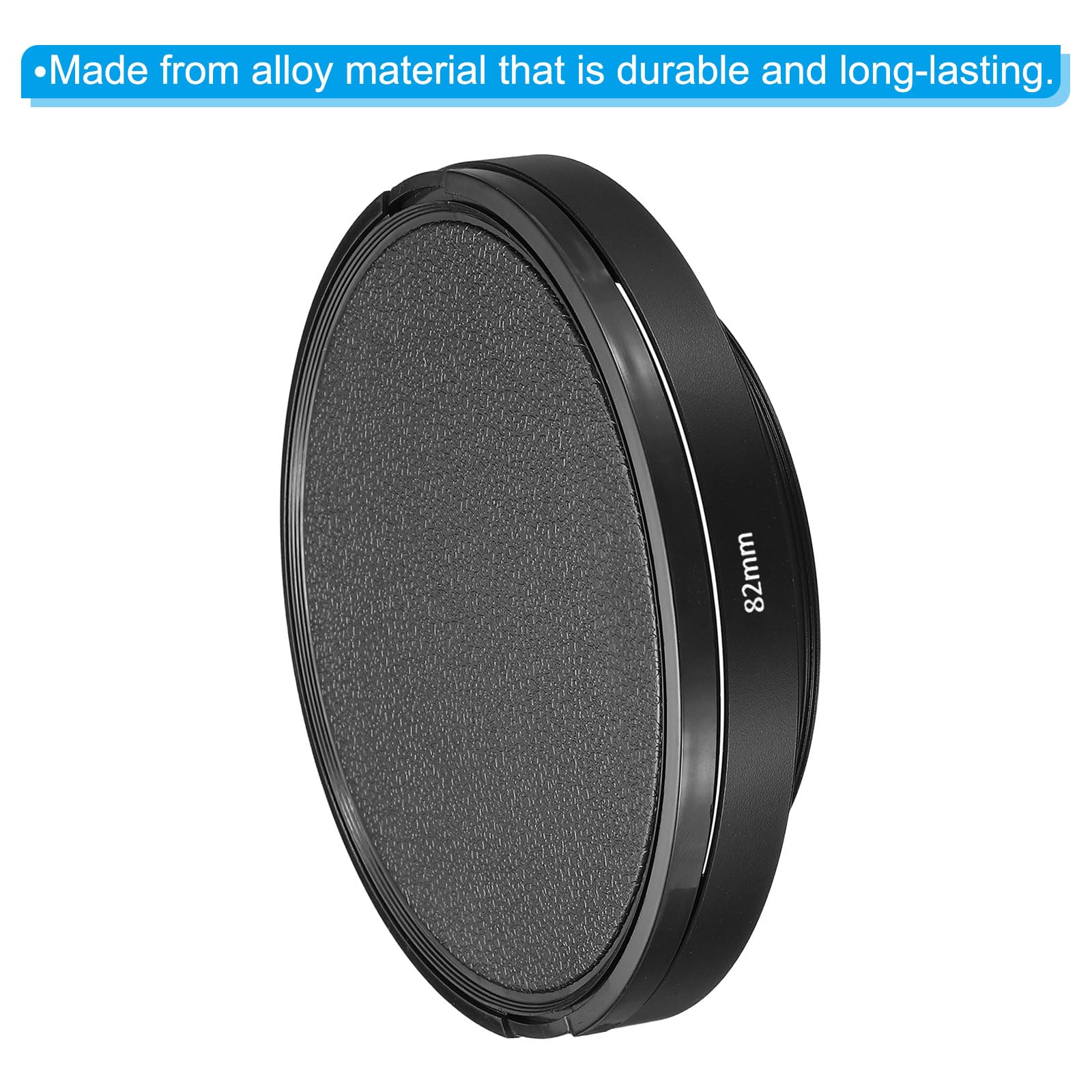 Patikil 82Mm Lens Hood, Wide Angle Matte Surface Anti Reflective Inside Hood With Cap And Cleaning Cloth For Camera Lens, Black