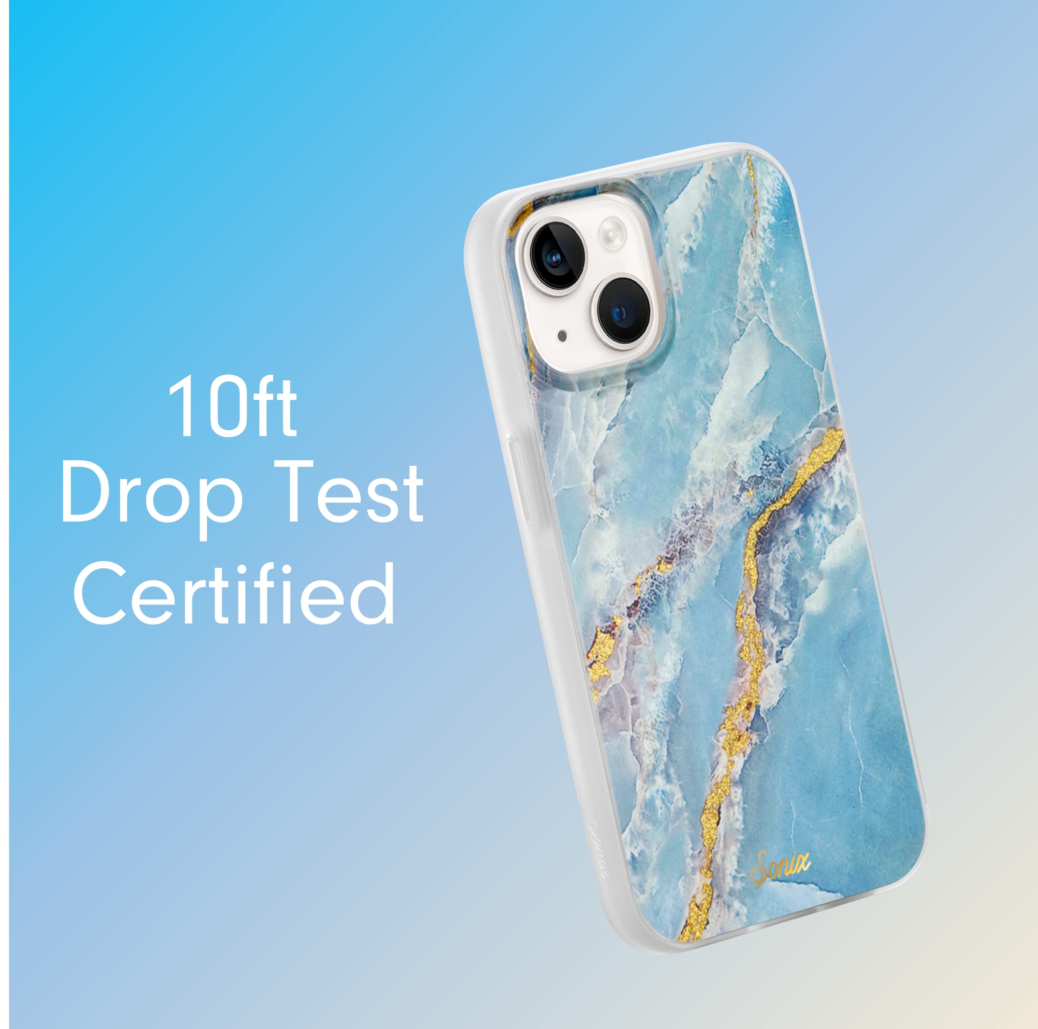Sonix Case For Iphone 14 Plus | Compatible With Magsafe | 10Ft Drop Tested | Ice Blue Marble