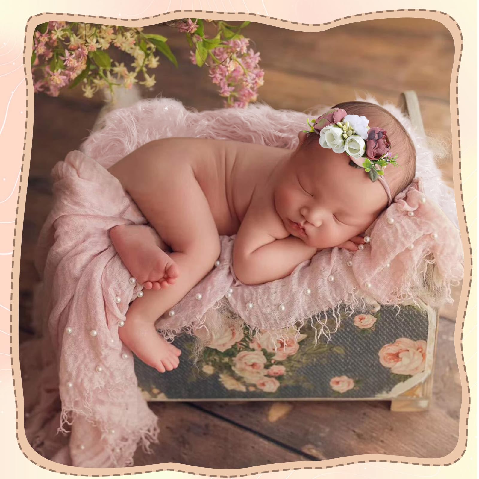 Cutecrop 6 Pcs Newborn Photography Props Outfits Included Newborn Photography Props Wraps Blanket Tutu Skirt And Headbands Baby