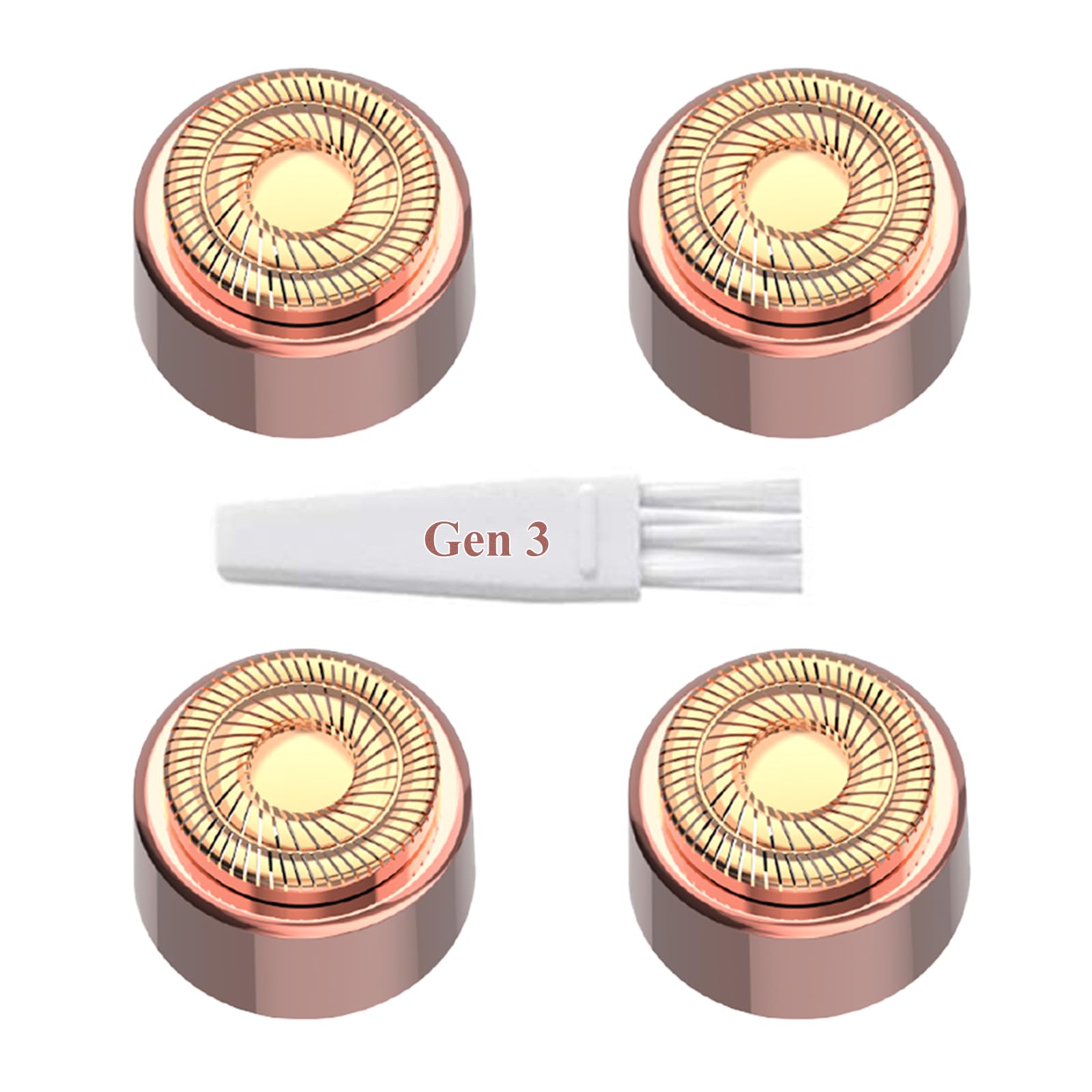 Gen 3 Replacement Heads For Finishing Touch Flawless Generation 3, Compatible With Gen 3 Facial Hair Remover, 4 Pack