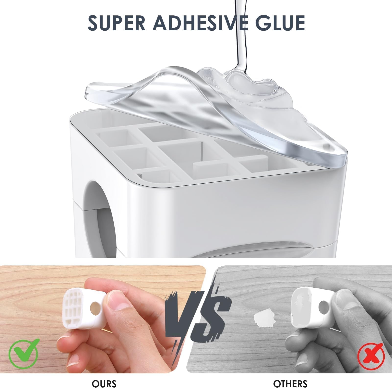 FlyCoco Magnetic Cable Clips 6 Pack Mini Cube Cord Holder Organizer ABS White