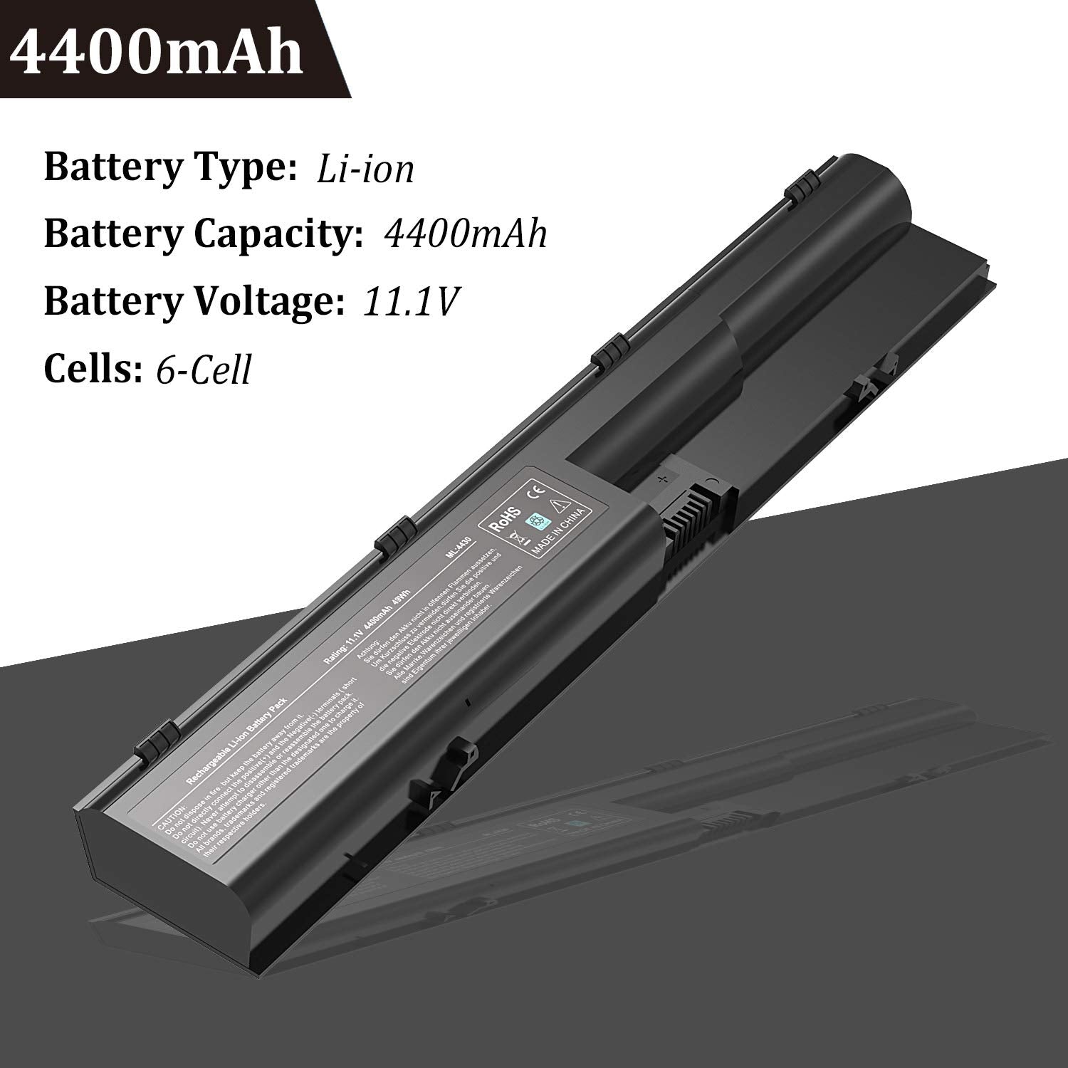 Taupo Laptop Battery Replacement For Compatible Hp Probook 4540S 4440S 4530S 4535S 4545S 4430S 4431S 4435S 4330S Series, Fits P/