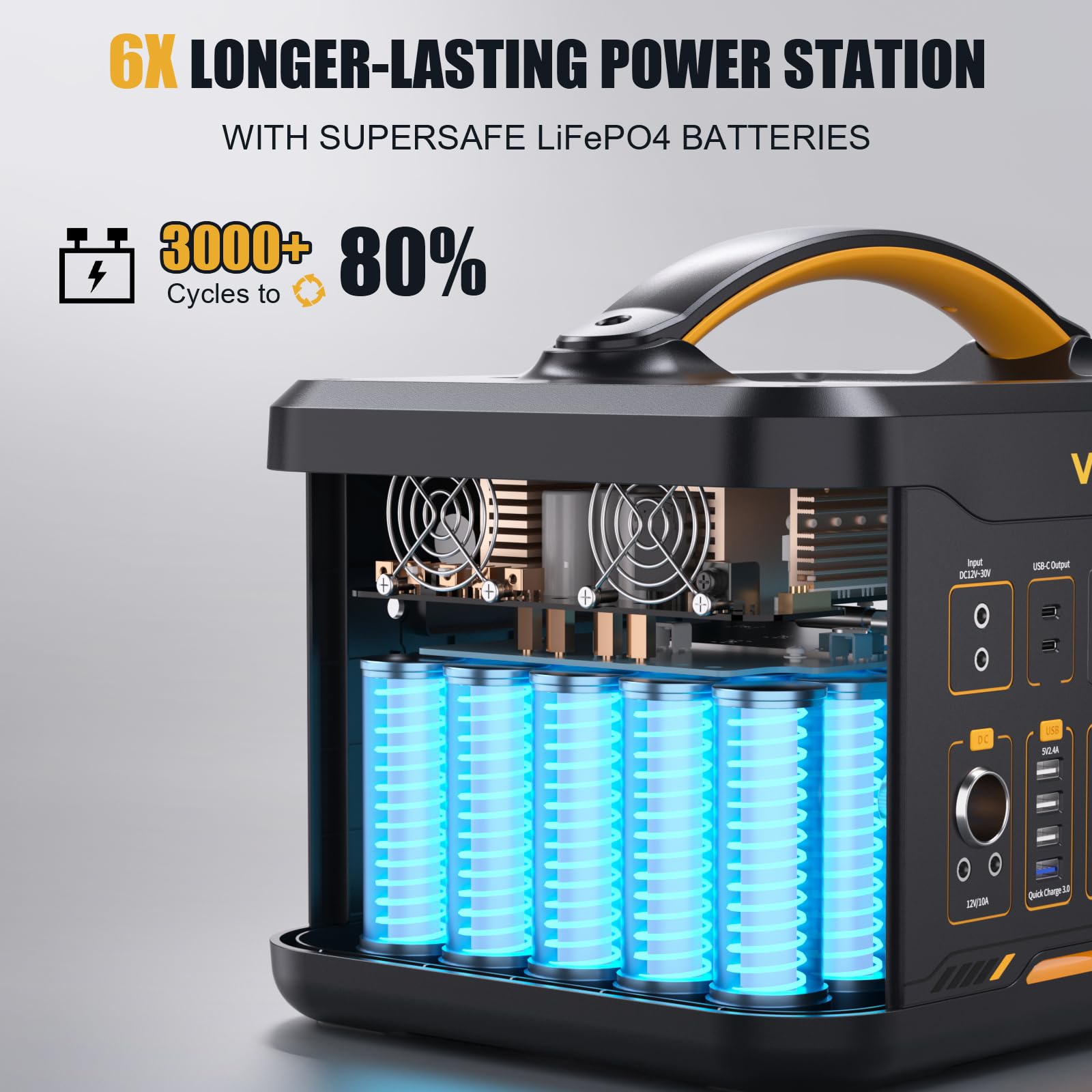 Vtoman 1500W Solar Generator With 110W Panels Included, 828Wh Portable Power Station & 110W Portable Solar Panel, Lifepo4 Batter