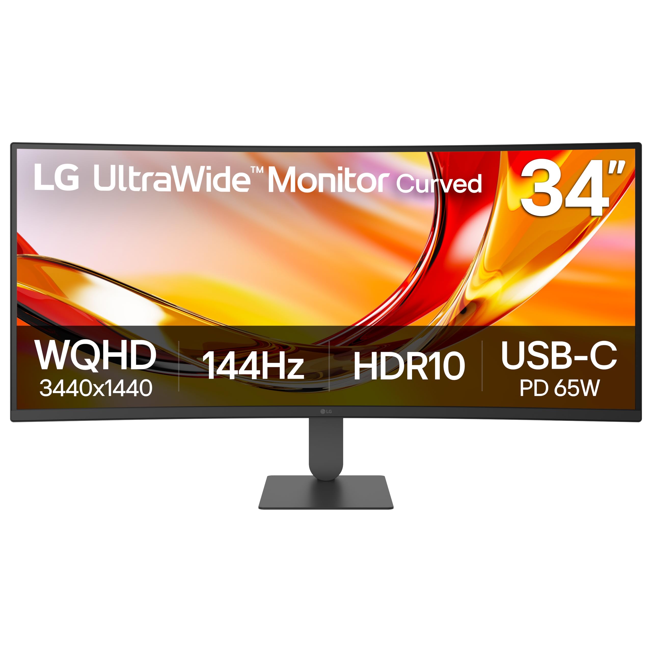LG 34U640B-B 34-Inch UltraWide 21:9 QHD (3440 x 1440) Curved Professional Computer Monitor, 144Hz, FreeSync Premium, HDR10, HDMI