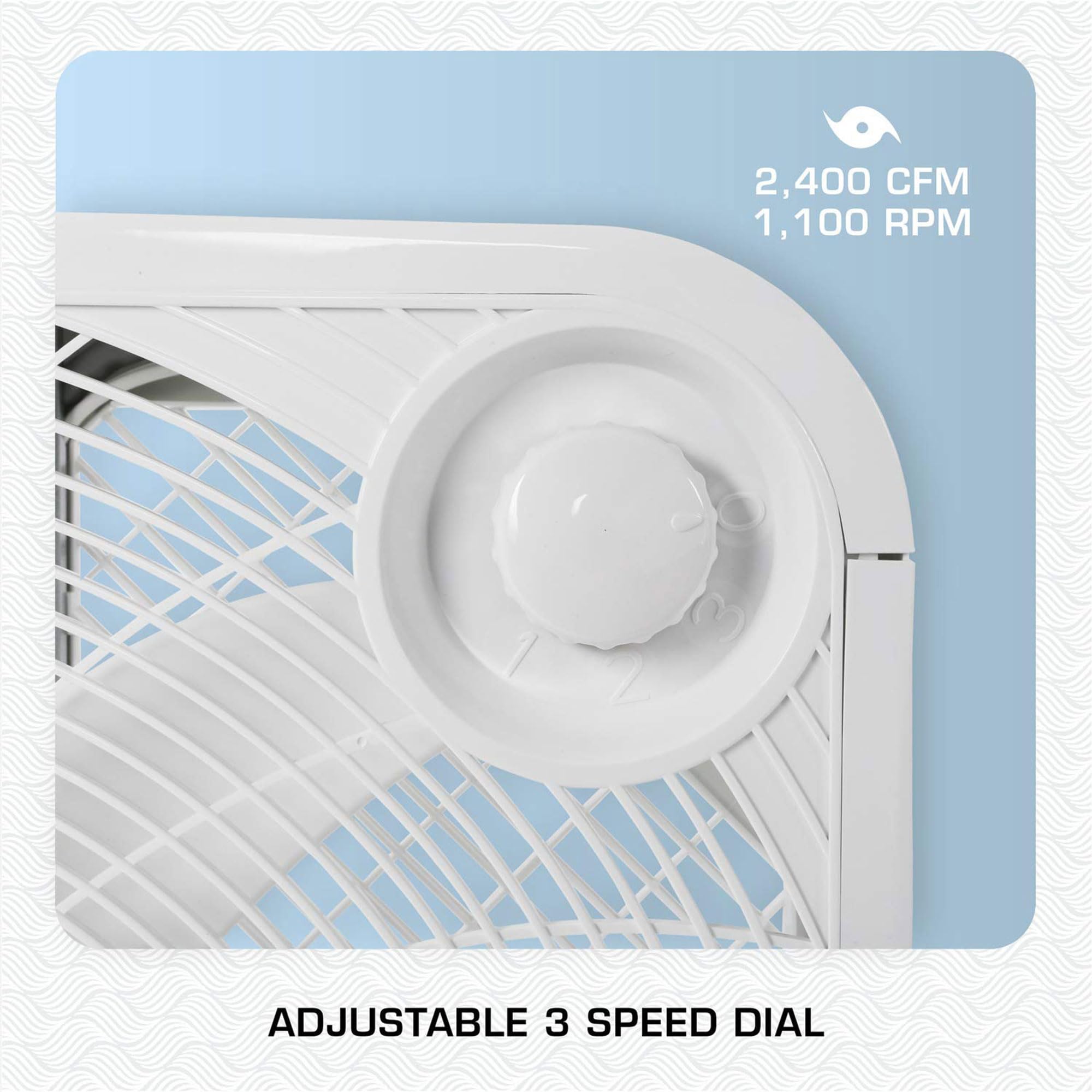 Hurricane Classic 20'' Floor Box Fan   Compact, Portable, Powerful, Quiet 3 Speed Cooling For Home, Greenhouse, Office, Gym, Gar