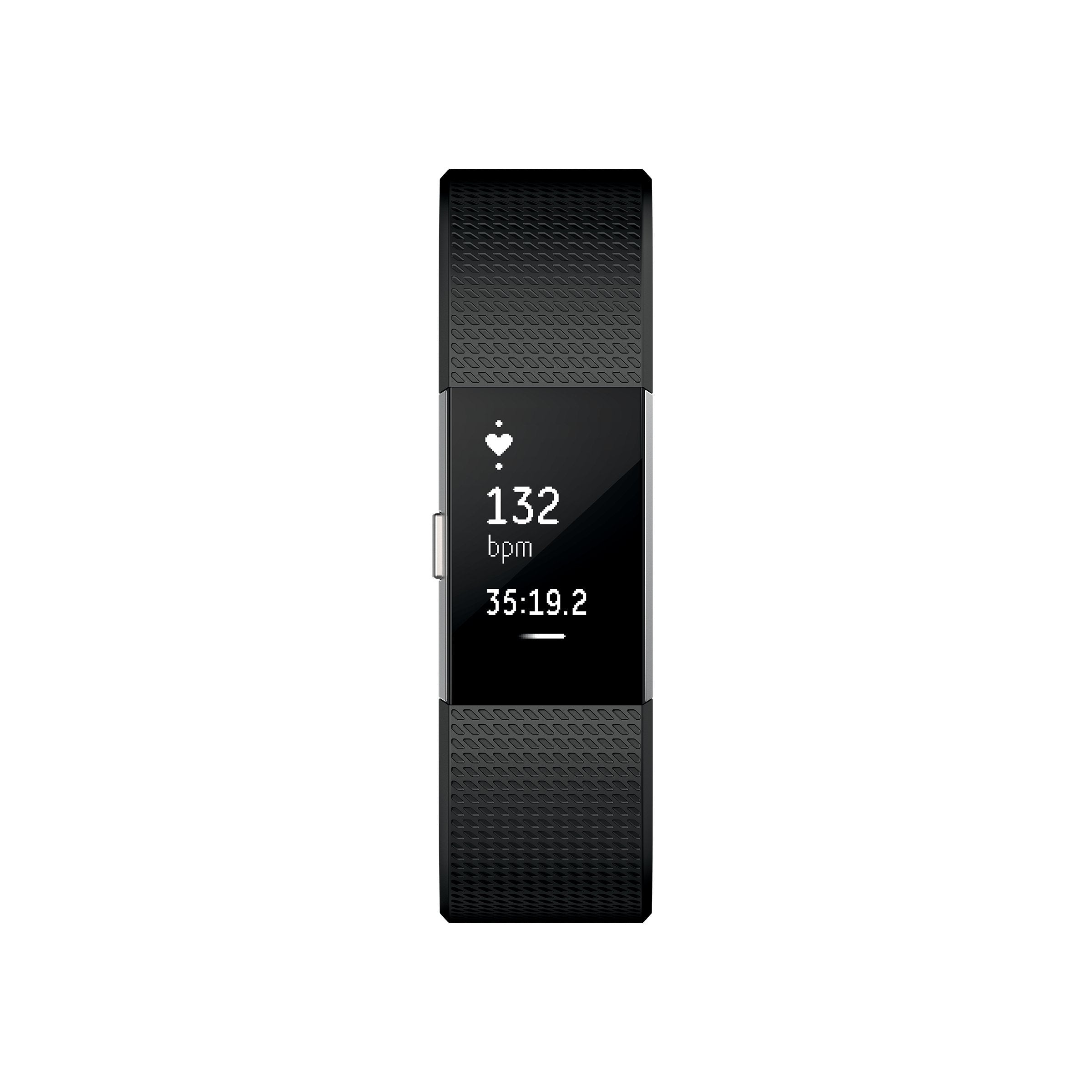 Fitbit Charge 2 Heart Rate + Fitness Wristband, Black, Large (Us Version), 1 Count