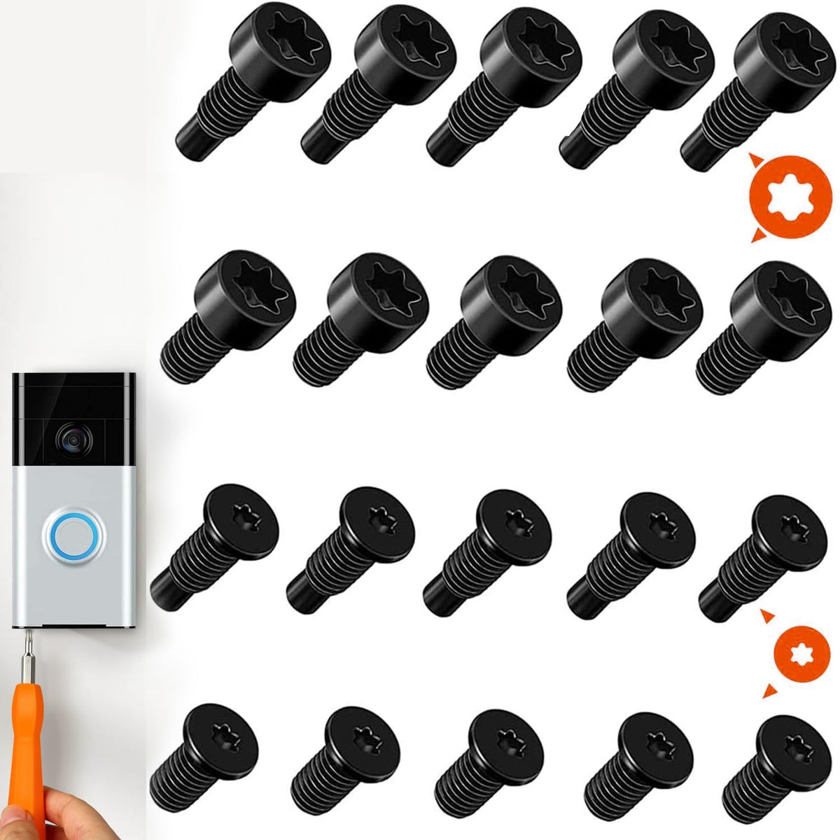 Video Doorbell Screws,Video Doorbell Replacement Screws,Security Screws Compatible With Video Doorbell, Video Doorbell 2 And Pro