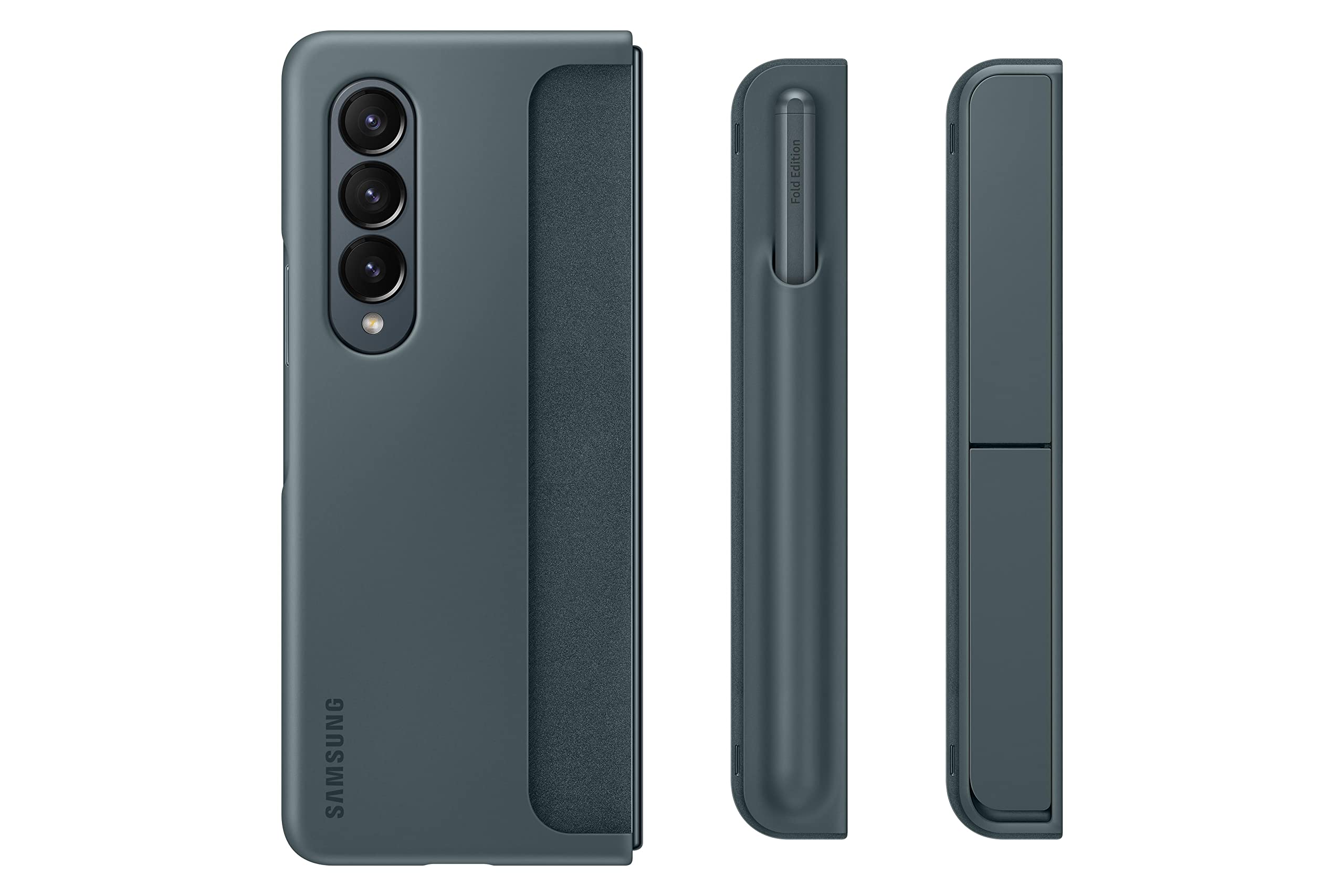 Samsung Galaxy Z Fold4 Standing Cover With S Pen And S Pen Holder, Protective Phone Case With Kickstand For Hands Free Viewing,