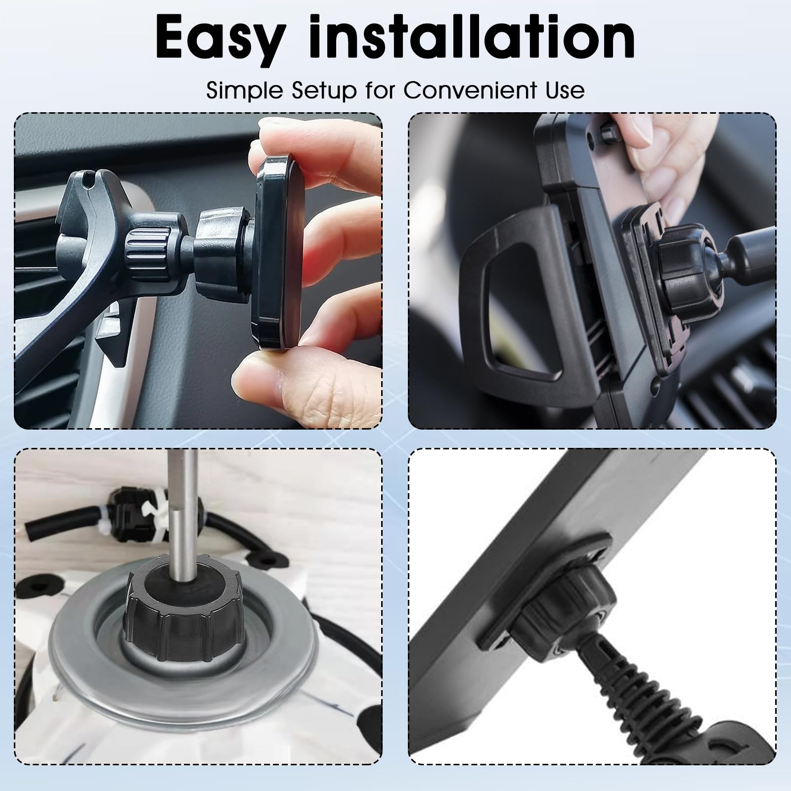 Hjzhii 10Pcs Tightening Nut For Replacement Car Mount, Screw On Car Phone Mount Replacement Parts Ball Joint Fixed Adapter Head