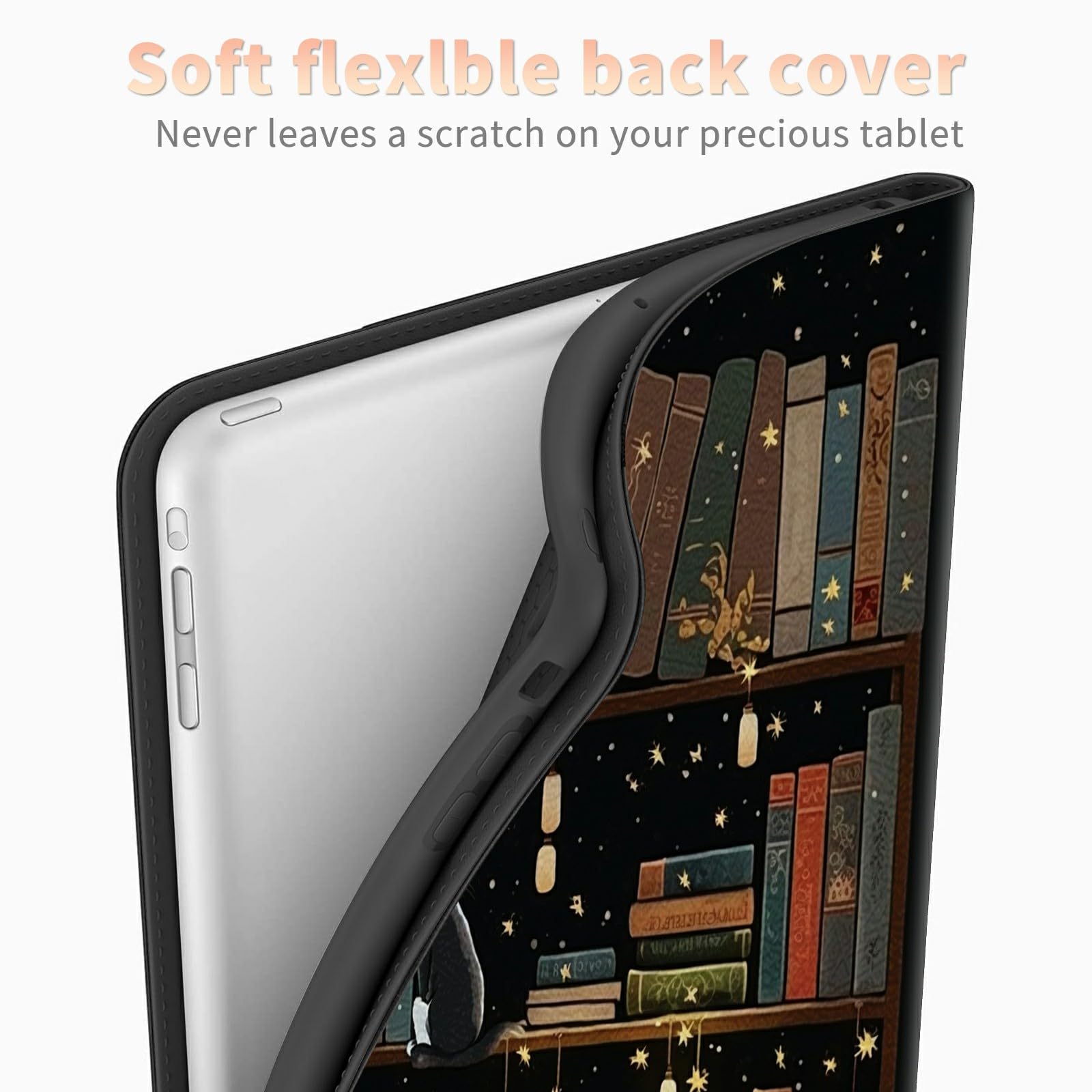Cat Library Case For All New 6'' Kindle (11Th Generation, 2022 Release), Shockproof Pu Leather Folding Stand Slim Case With Auto
