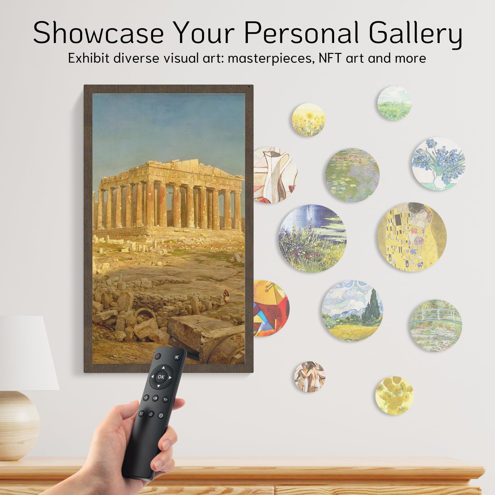 Nexfoto 32 Inch 64Gb Extra Large Digital Picture Frame Bluetooth Speakers, Wifi Digital Photo Frame Fhd Light Sensor, Remote Con