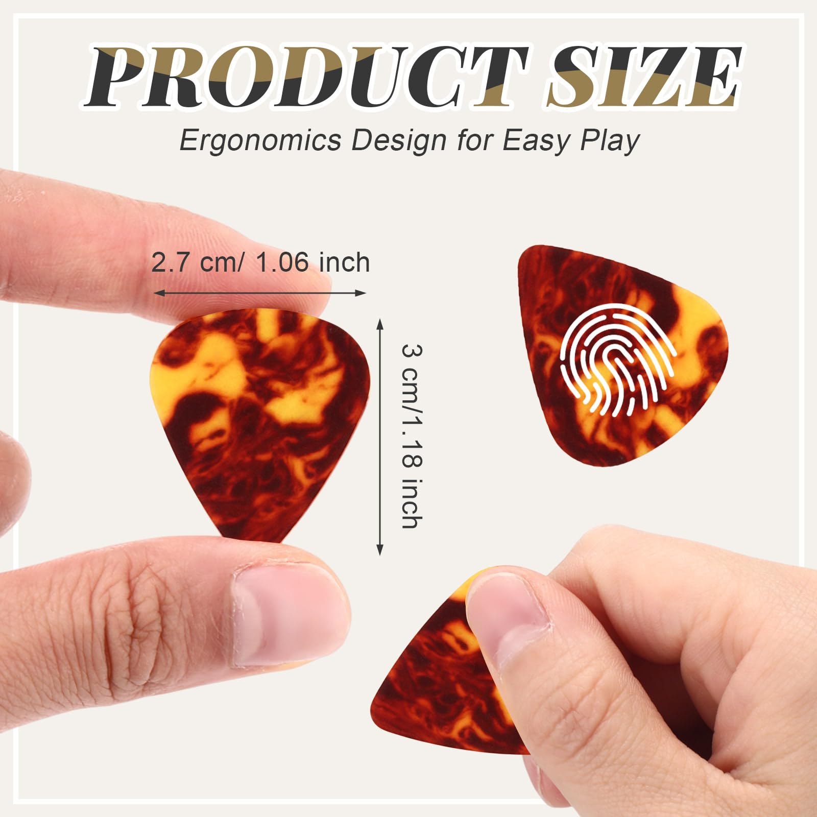 Yeshone 600 Pcs Guitar Picks Bulk Celluloid Picks Plectrums For Electric Acoustic Guitar Thin Medium Heavy Plectrums(Amber,0.46,