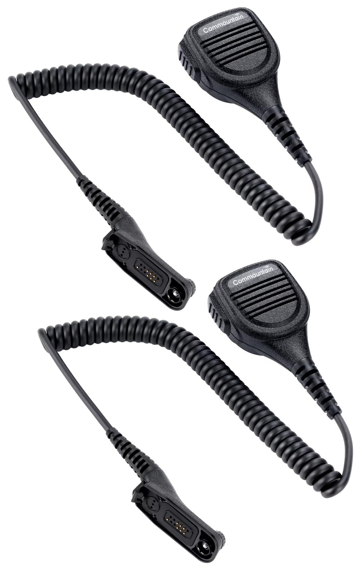 Commountain Speaker Mic Compatible For Motorola Radios Apx 6000 Xpr 7550E Apx 8000 (7000 4000) Xpr 7350E (7580E 7380E 7550 7350) Apx6000 Apx7000 Apx8000 Xpr7550 Xpr7550E, Shoulder Microphone 2 Pack