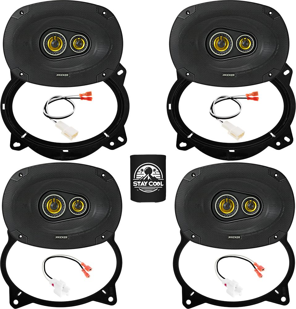 KICKER Front Door & Rear Deck 6x9 Speakers for Toyota Camry (w/o JBL) 07-11 Upgrade Kit - 2 Pairs of CS Series 6x9 Inch 3-Way Sp