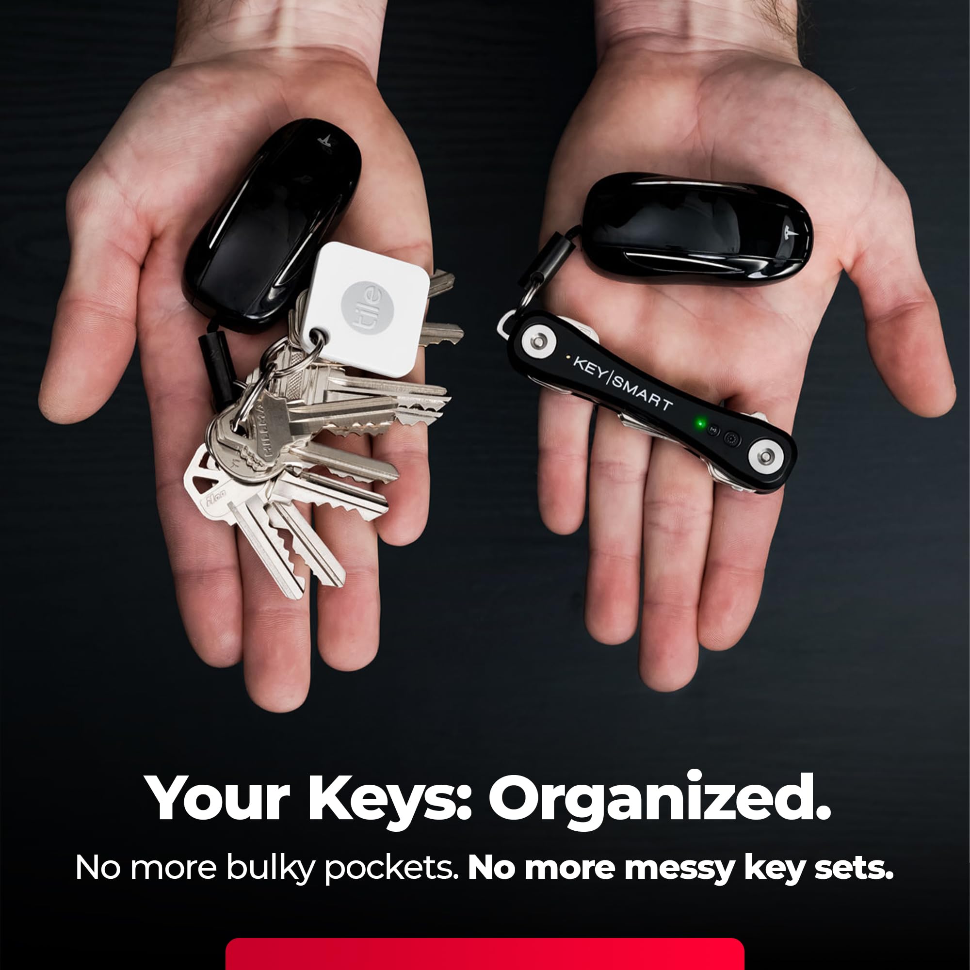 Key Smart Keysmart Ipro   Apple Find My App Compatible   Find Your Lost Key Organizer Keychain Holder, Compact Trackable Key Cha