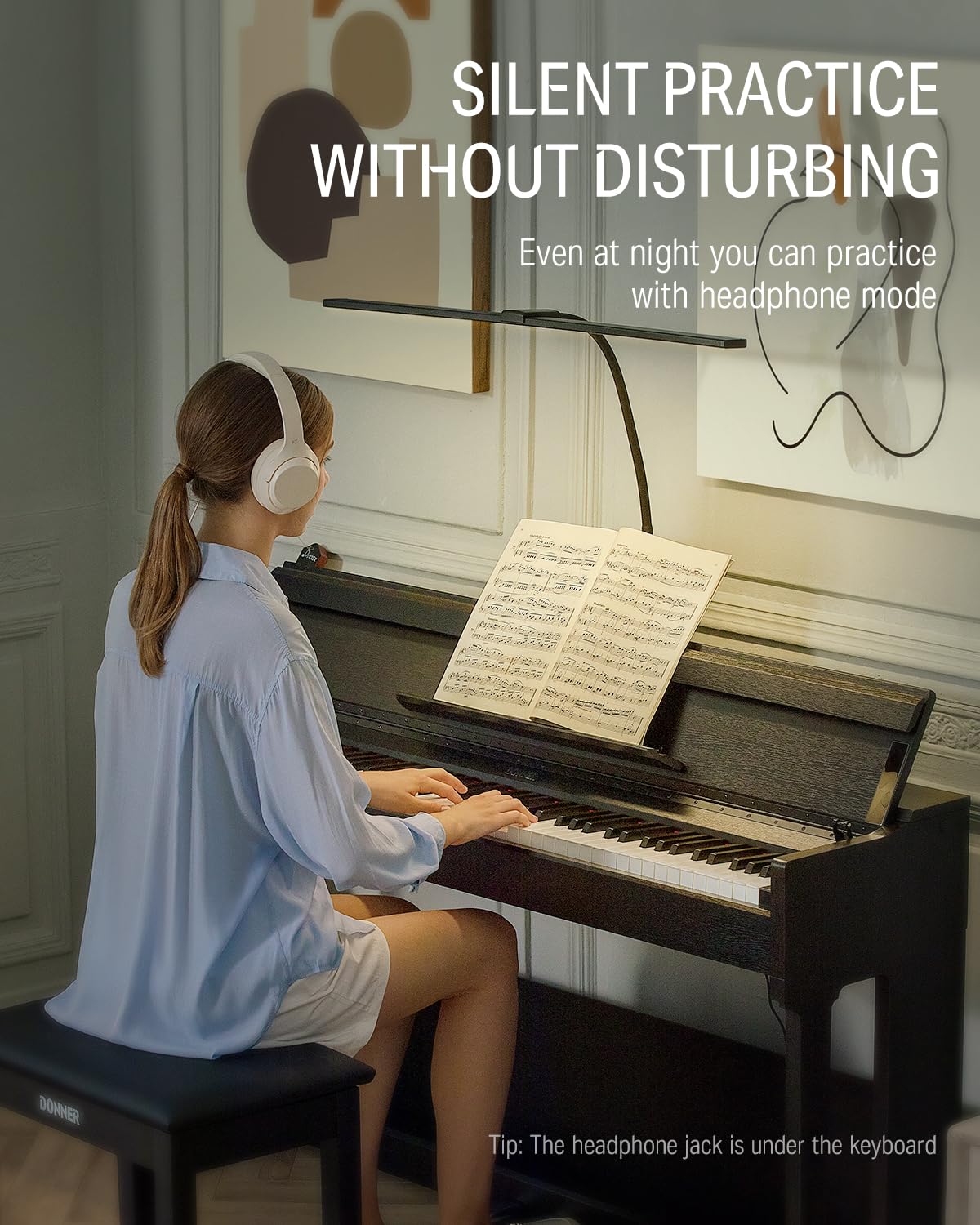 Donner Ddp 90 Digital Piano, 88 Key Weighted Piano Keyboard For Beginner/Professional W/Three Pedals, Supports U Disk Music Play