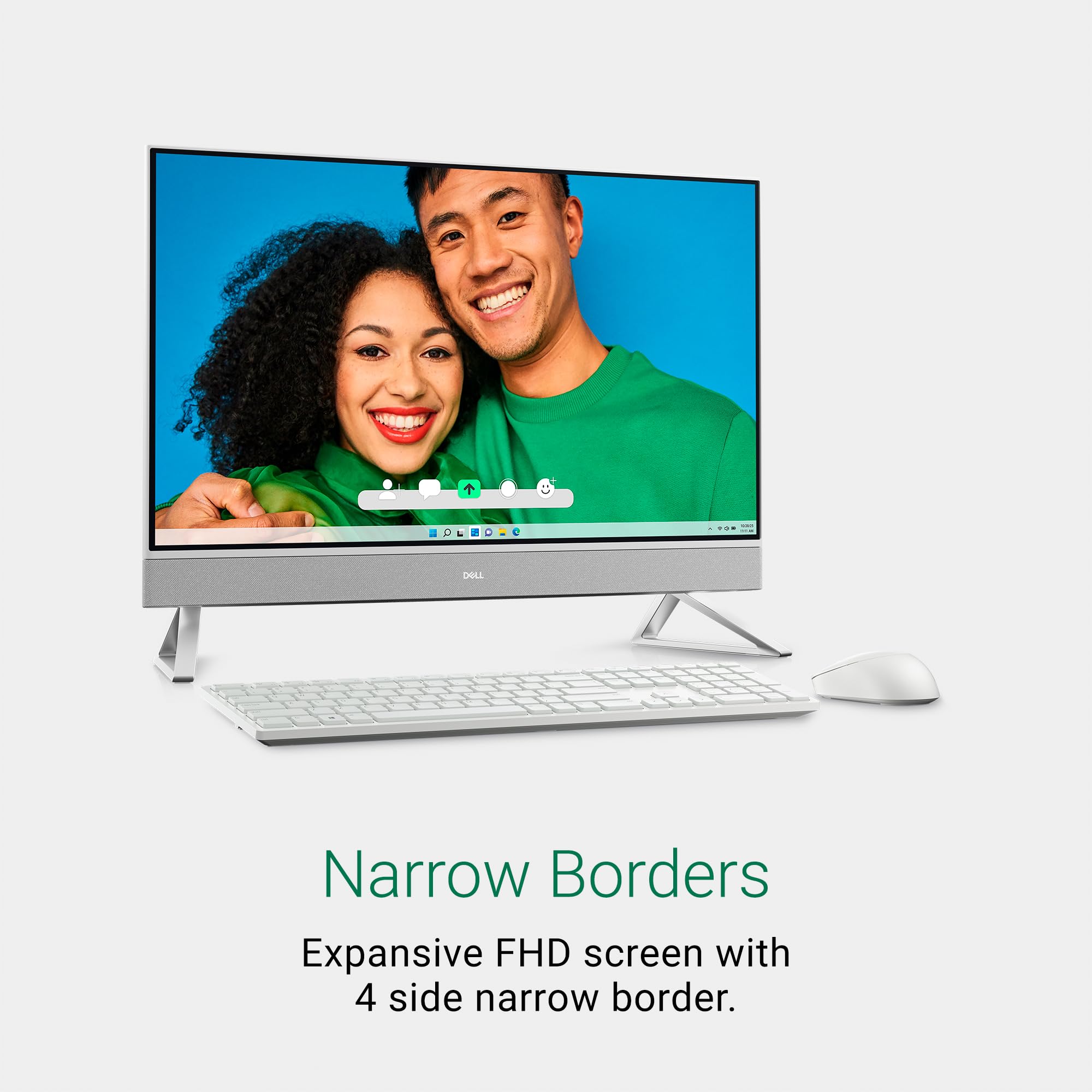 Dell Inspiron 7730 All in One Desktop   27 inch FHD Touchscreen Display, Intel Core 7 150U, 32GB DDR4 RAM, 1TB SSD, NVIDIA GeForce MX570A 2GB GDDR6, Windows 11 Pro, Onsite & Migrate Service   White