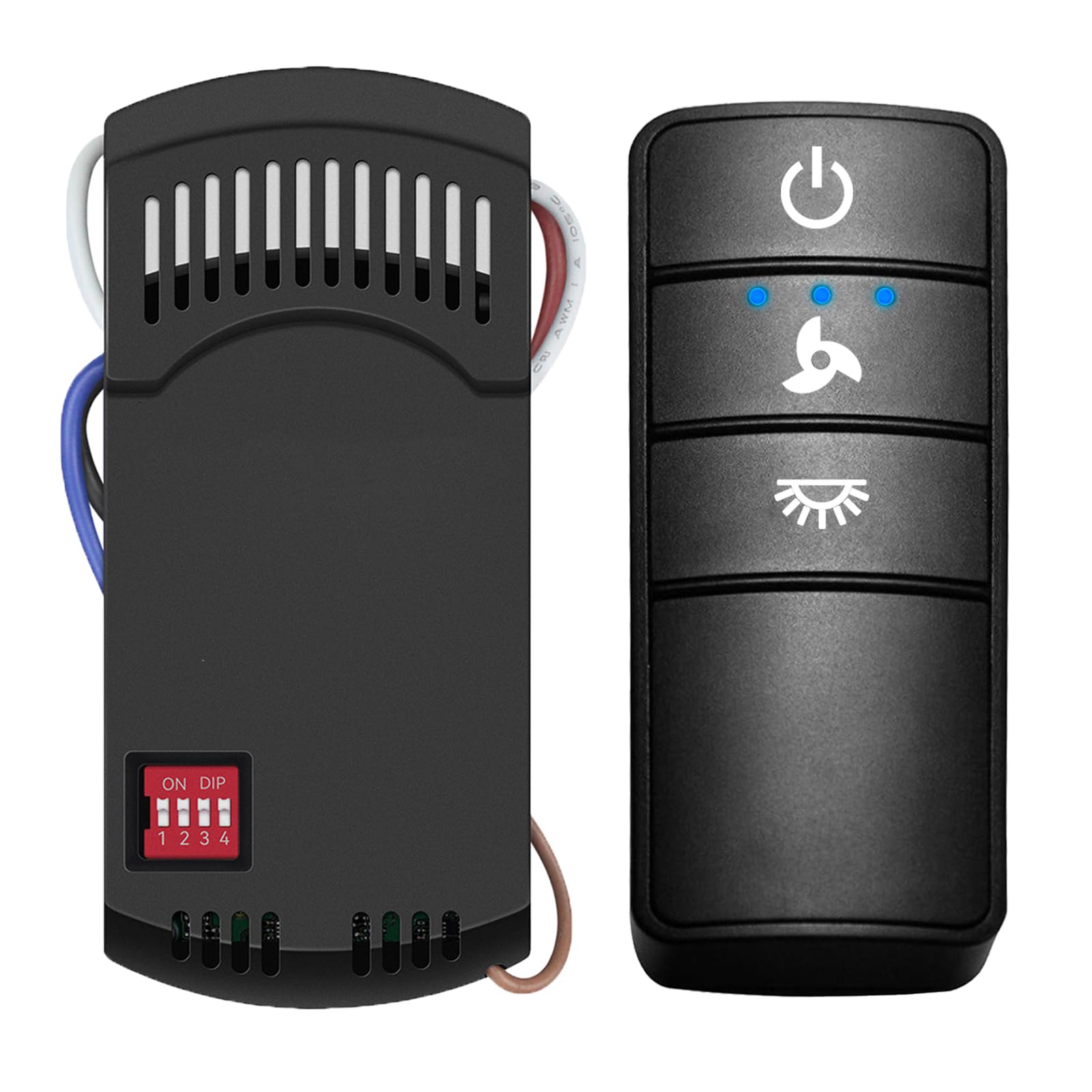 Hampton Bay Ceiling Fan Remote Control Kit, Universal Fan Remote With Light Dimmer, Works 3 Speed Ac Ceiling Fans