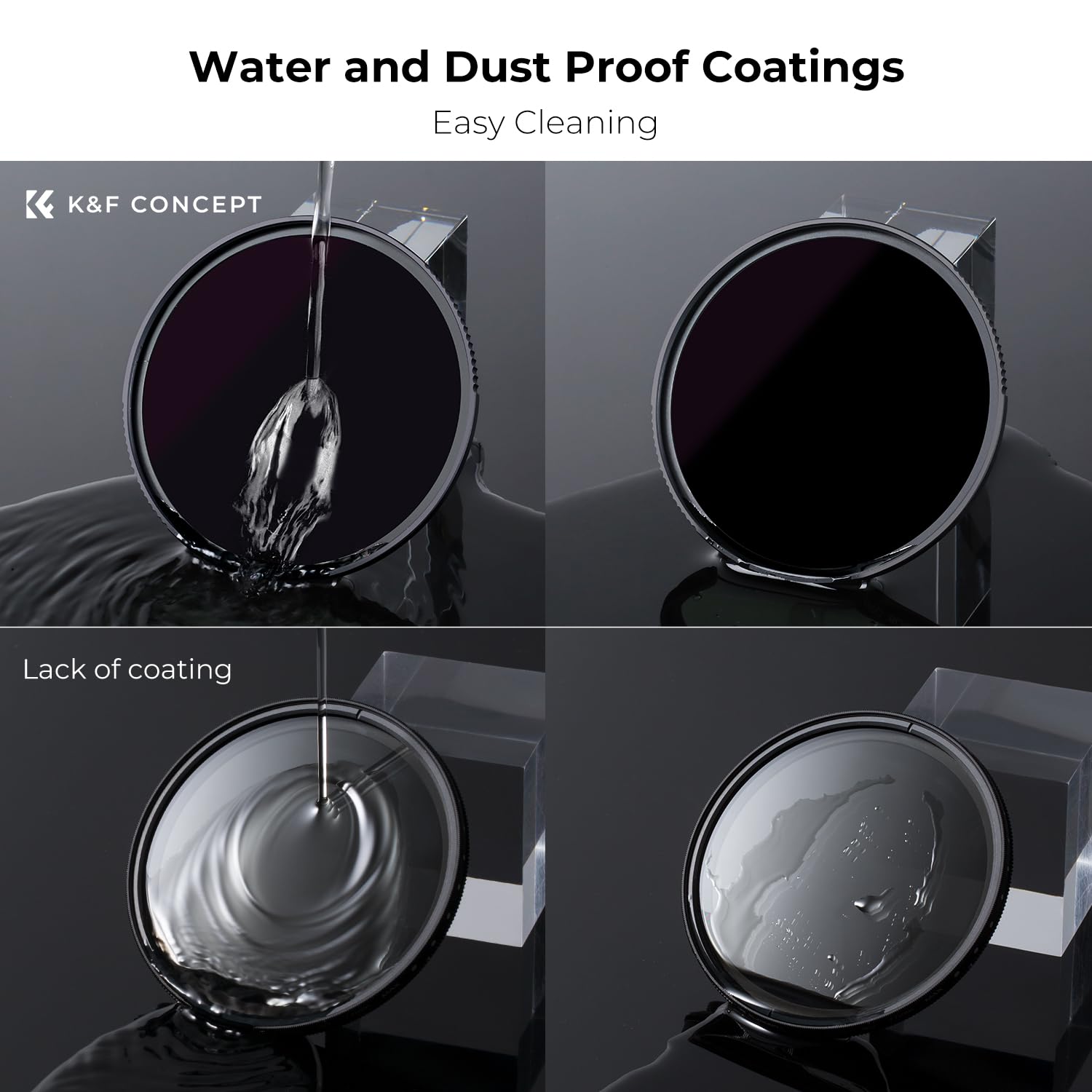 K&F Concept 95Mm Nd100000 Nd Camera Lens Filter,16.6 Stops Fixed Neutral Density Filter With 28 Multi Layer Coatings Waterproof