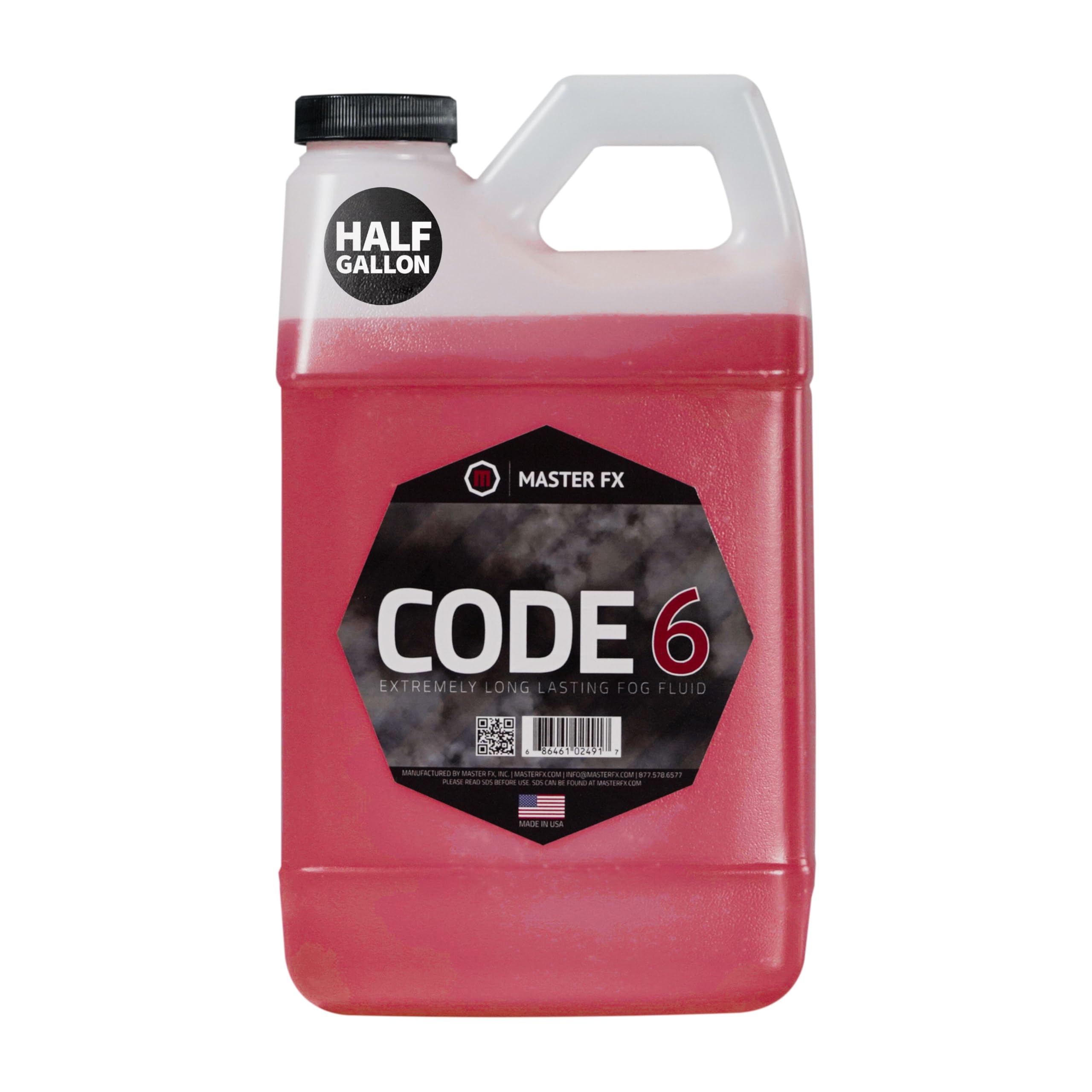 Code 6 Fog    Extremely Long Lasting Fog Fluid   1/2 Gallon