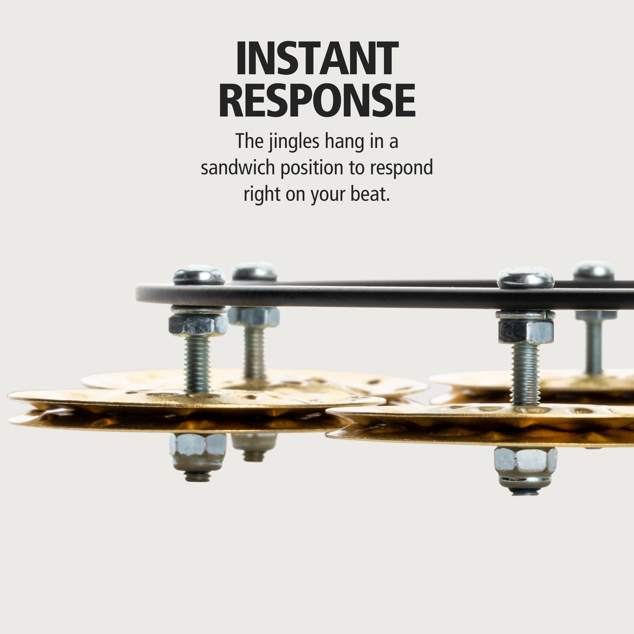 Meinl Percussion Headliner Series Hihat Tambourine Jingle Effect, Hammered Solid Brass � Not Made In China � Mountable On Any Pull Rod, 2 Year Warranty (Hthh1B Bk)