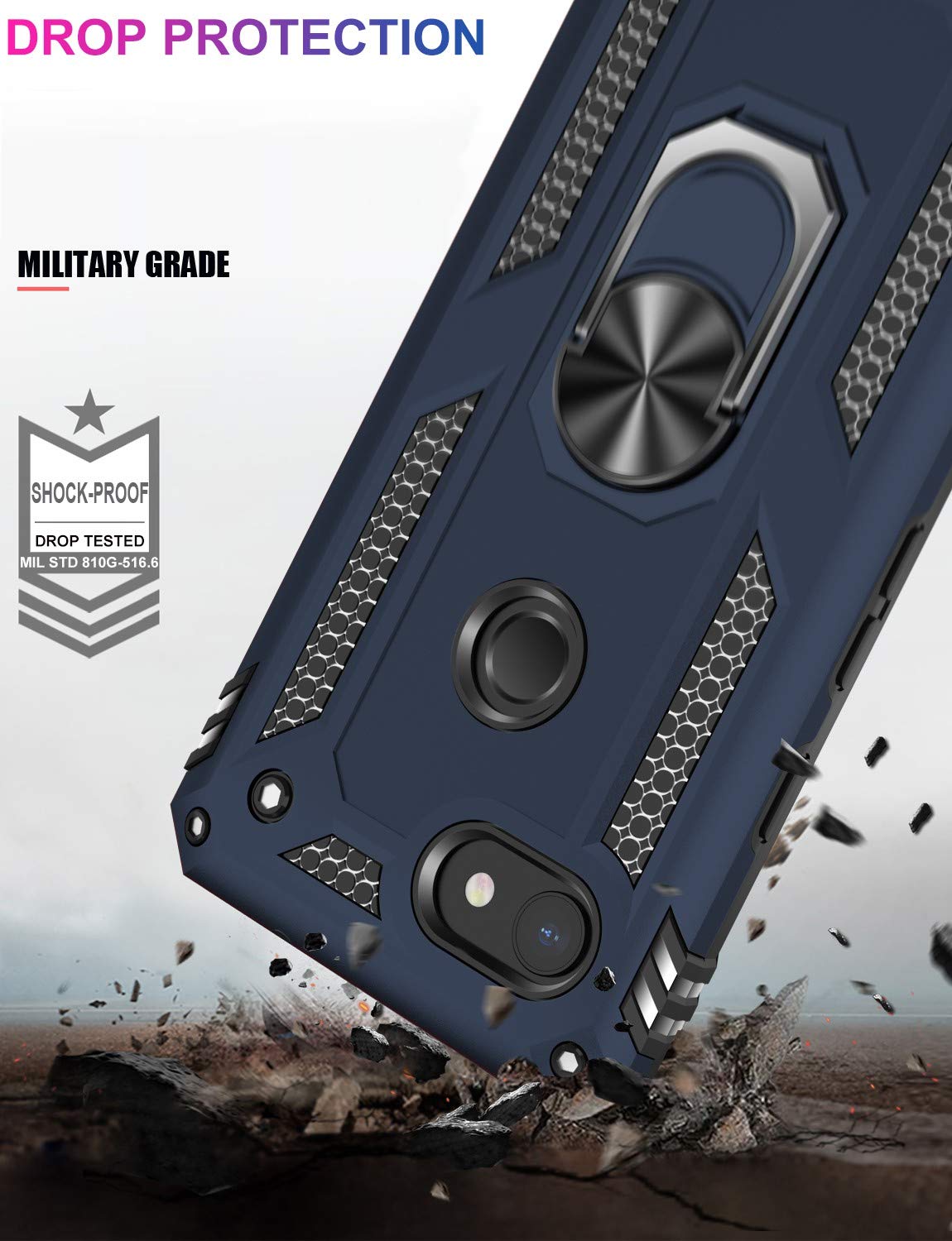 Lumarke For Google Pixel 3A Case With Screen Protector,Pass 16Ft. Drop Tested Military Grade Protective Phone Cover With Magneti