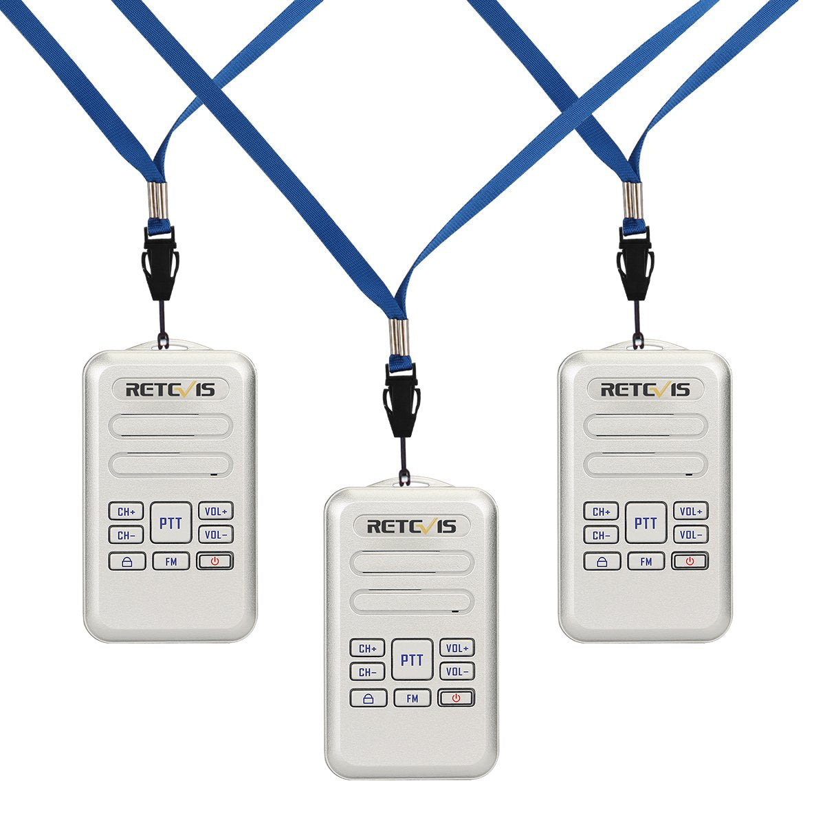 Retevis Rt20 Walkie Talkies For Adults, Wearable Small Walkie Talkie For Seniors Elderly, Loud Sound, Fm, Compact Mini 2 Way Radios For Healthcare Hospital Biking Camping Skiing Gift(3 Pack)