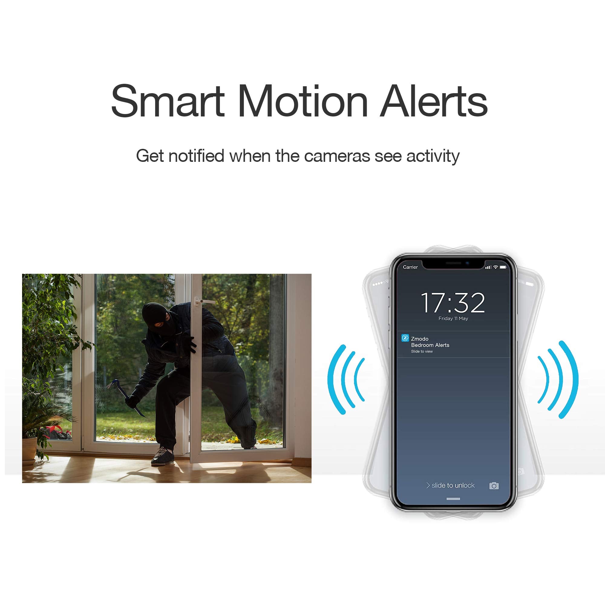 Zmodo Mini Pro -Wifi Indoor Camera For Home Security, 1080P Hd Smart Ip Cam With Night Vision, 2-Way Audio, Ai-Powered Motion De