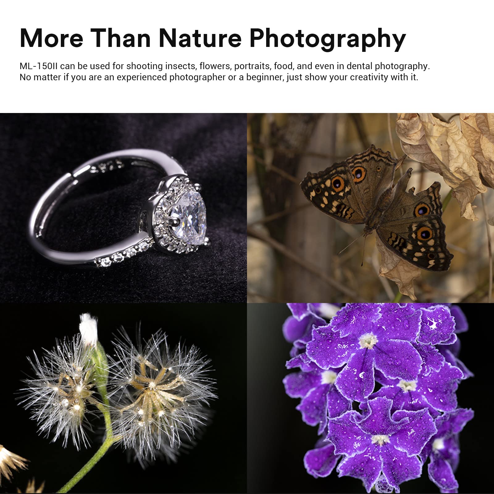 Godox Ml150Ii Macro Ring Flash On Camera Ring Flash Light Gn12 Cct 5800K200K For Fuji, For Canon, For Nikon, For Sony, For Olymp