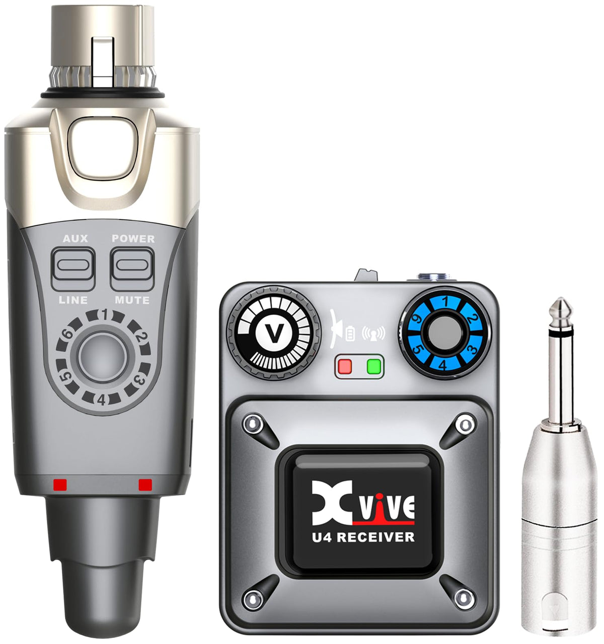 Xvive U4 Wireless In Ear Monitor System Set With Transmitter And Receiver (One Receiver And One Transmitter)