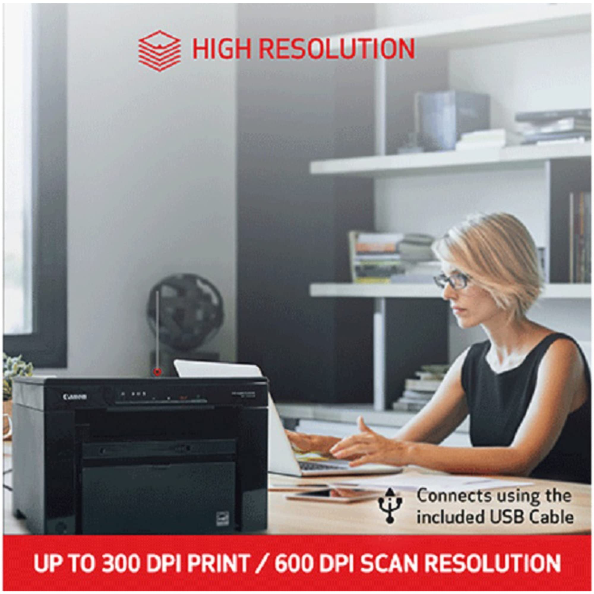 Canon Imageclass Mf3010 Vp - Wired Monochrome Multifunction Laser Printer With Scanner, Copier, Usb Cable Included, Up To 2,300