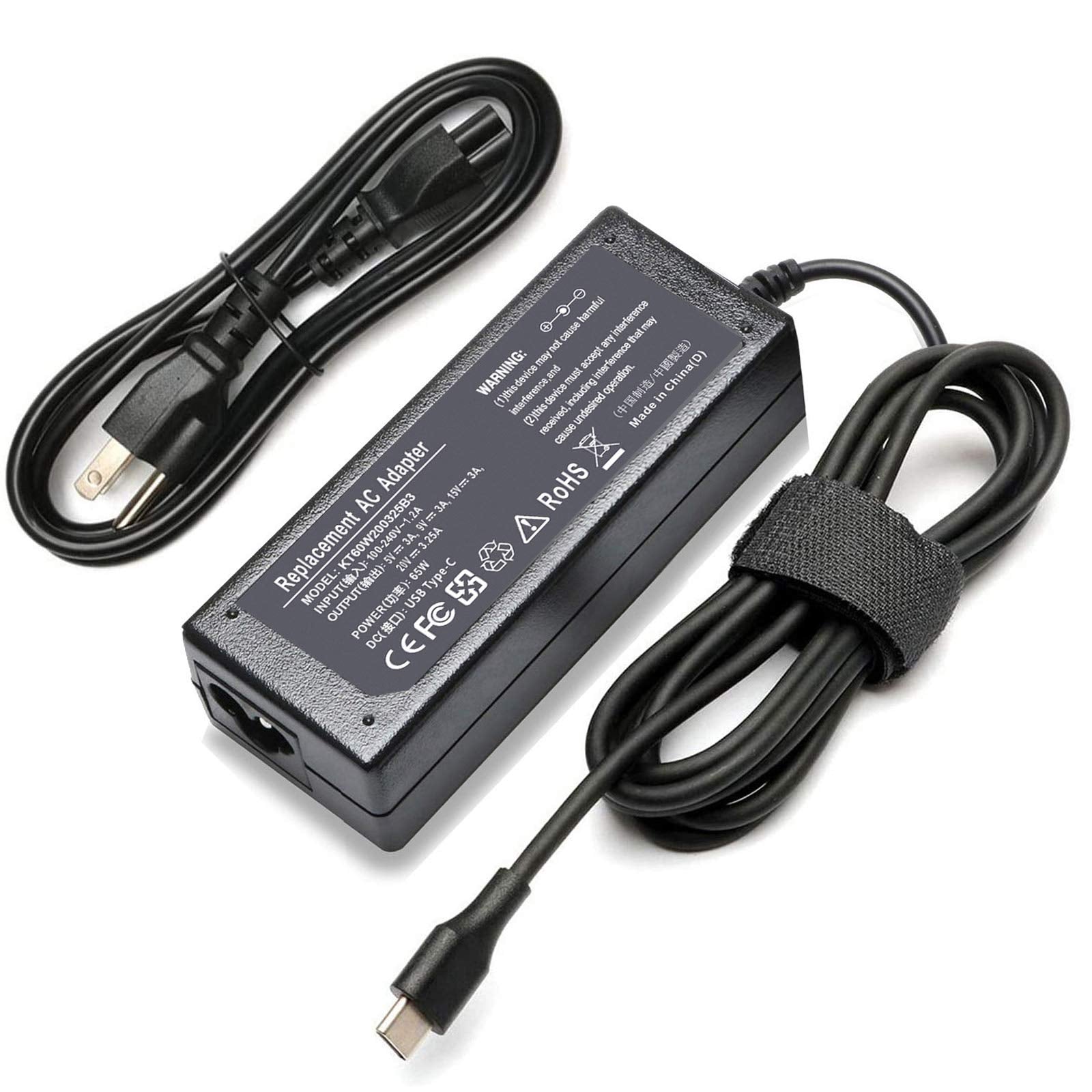 65W 45W Usb C Charger For Lenovo Thinkpad T480 T480S T490S T580 T580S T590 E480 E580 E585 Chromebook 100E 300E 500E C330 C340 S330 Yoga C930 C940 C740 S730 730 730S 910 920 X1 Carbon 5Th 6Th 7Th Gen