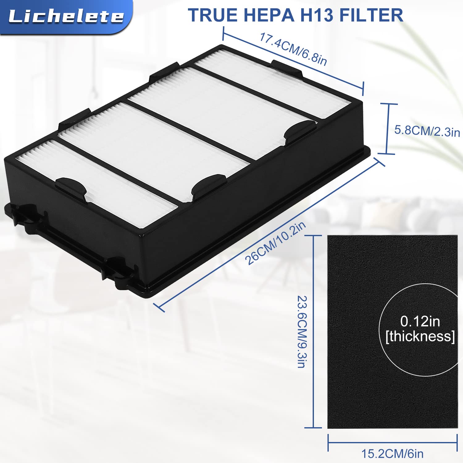 Hapf600 Filter Replacement For Holmes Hapf600 Air Puri Fier, 4 Filter + Carbon Pre Filters, Part#Hapf600 Hapf600D Hapf600D U2 Ha