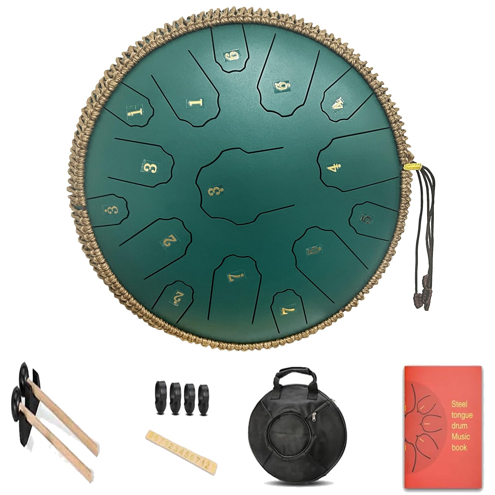 Steel Tongue Drum 6 Inch 8 Notes,C-Key Steel Hand Drum Instruments Set for Kids Adults,Navy Blue