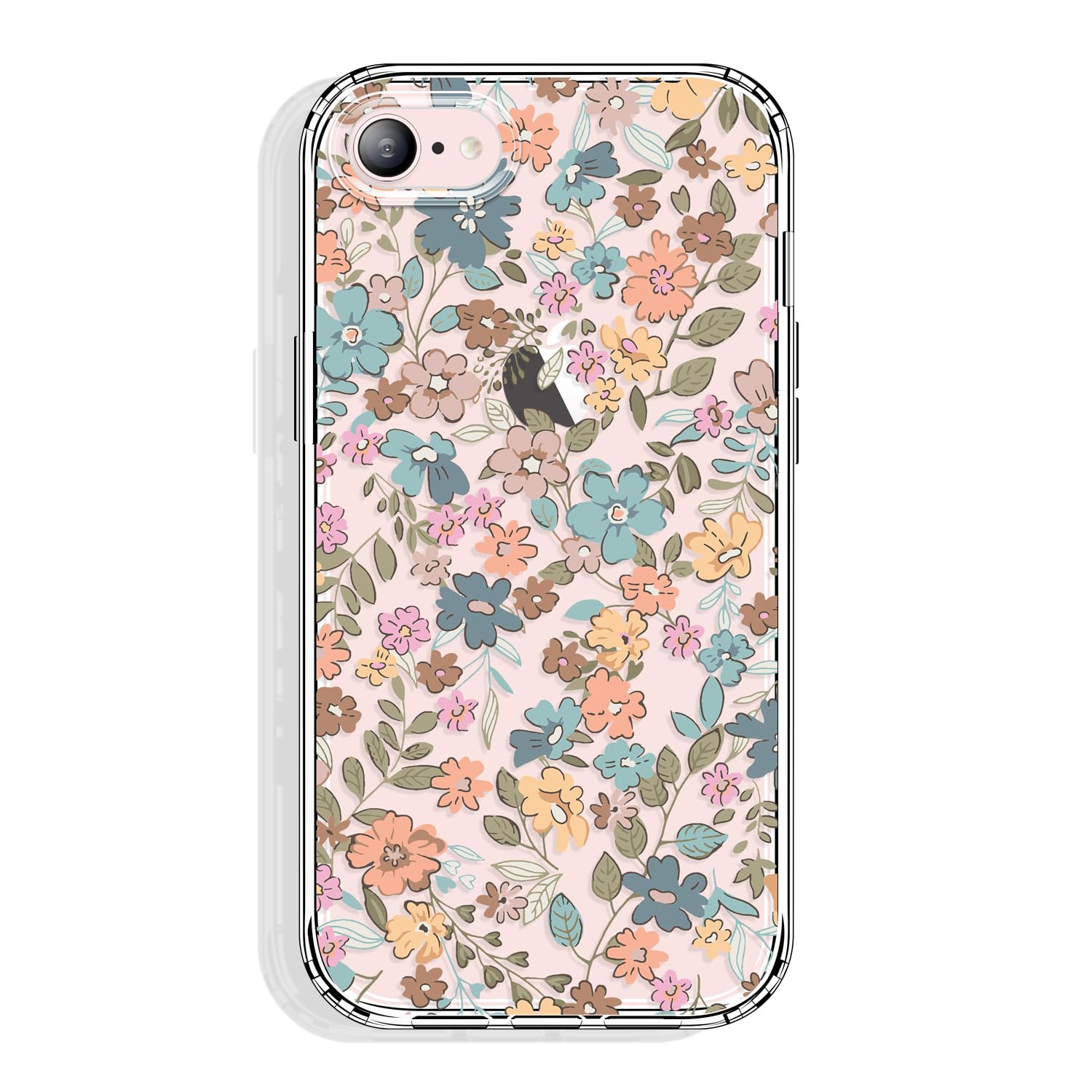 GYZYA for iPhone SE Case (2022/2020/3rd/2nd), iPhone 8/7 Case 4.7 Inch Clear with Simple Design, Cute Protective TPU Bumper + Sh