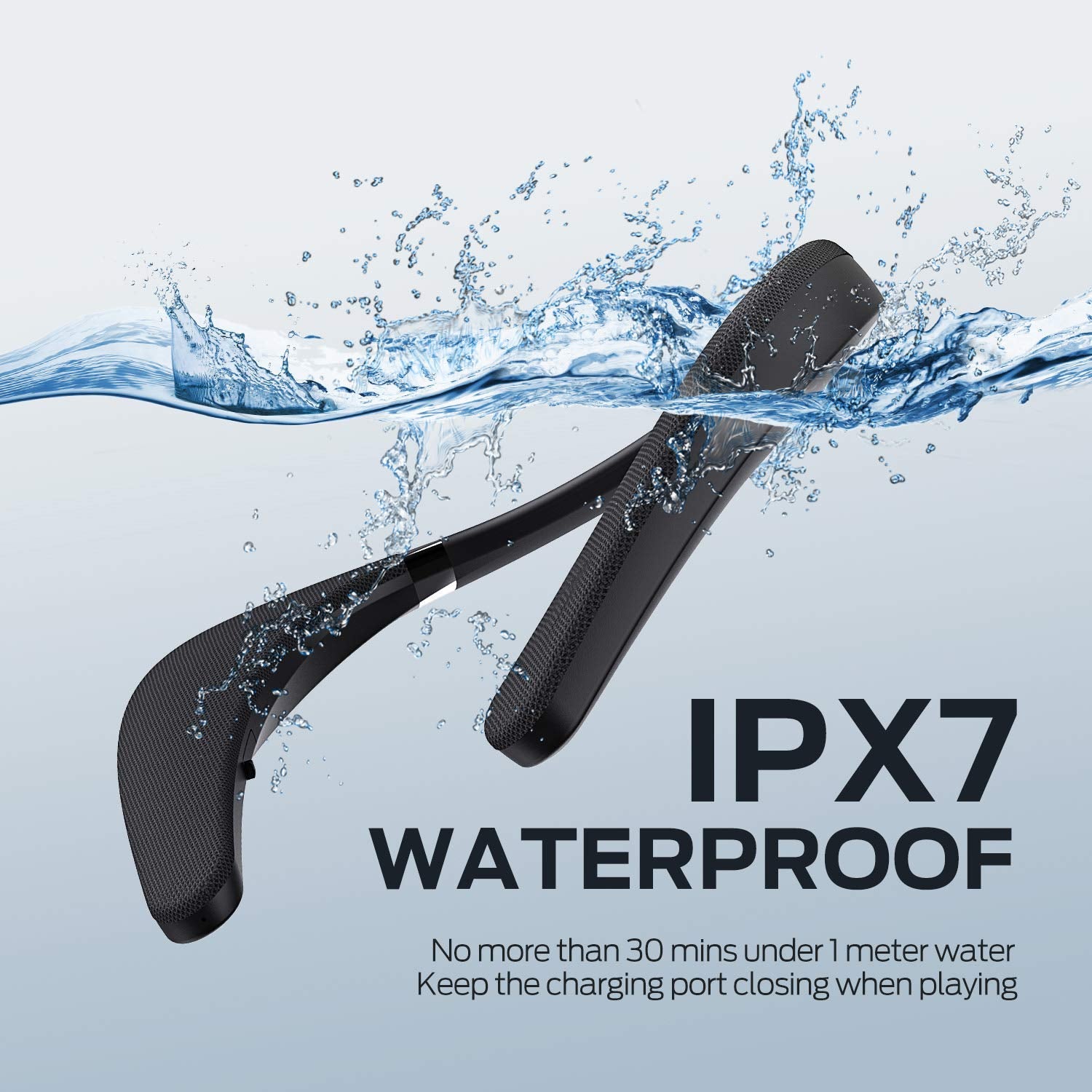 Monster Boomerang Neckband Bluetooth Speaker, Neck Speaker Bluetooth Wireless, Wearable Speaker With 12H Playtime, True 3D Stere