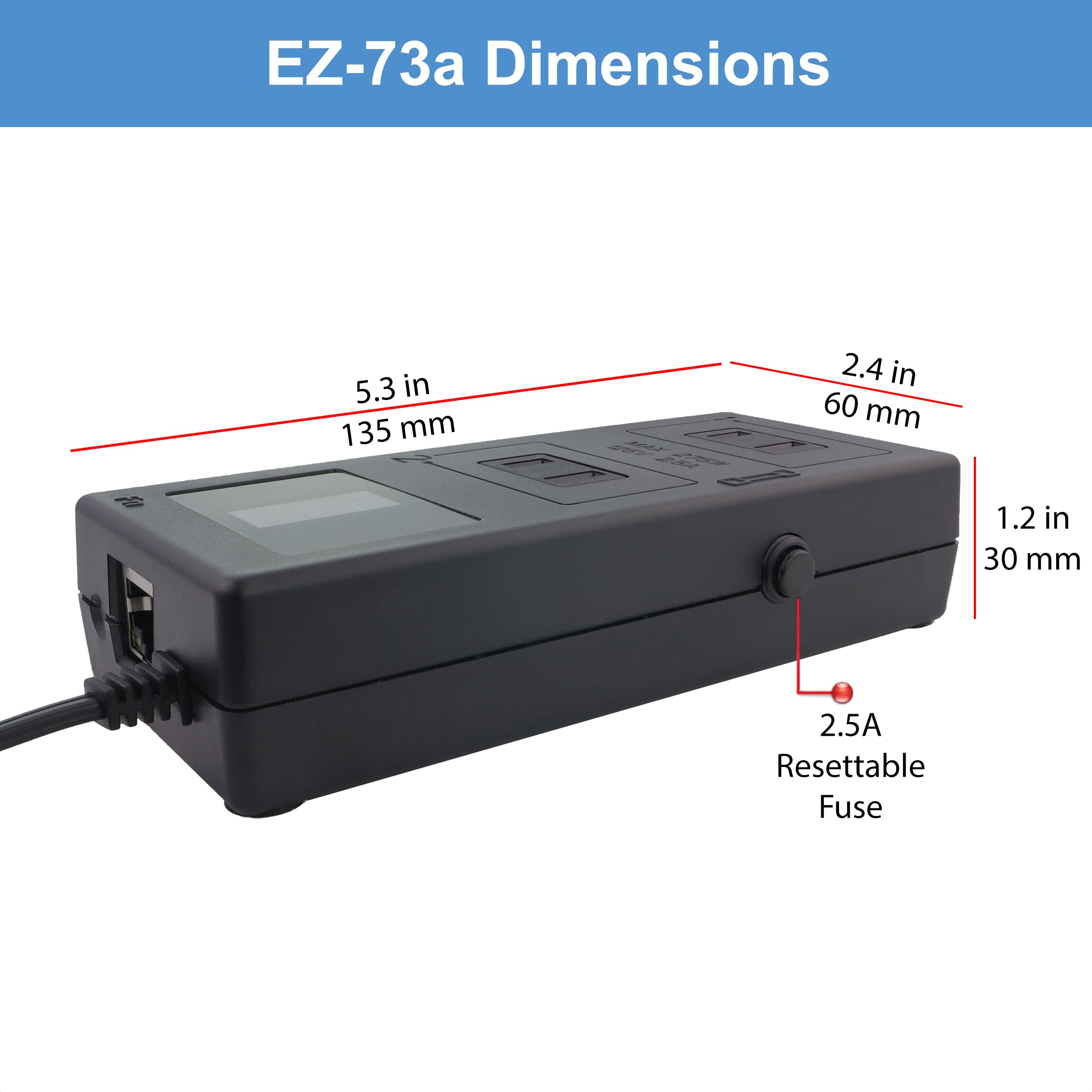 Ezoutlet5-2R - Dual Outlet Internet Enabled Ip & Wifi Remote Power Switch With Automatic Reboot - Ios | Android | Cloud | 2 Web