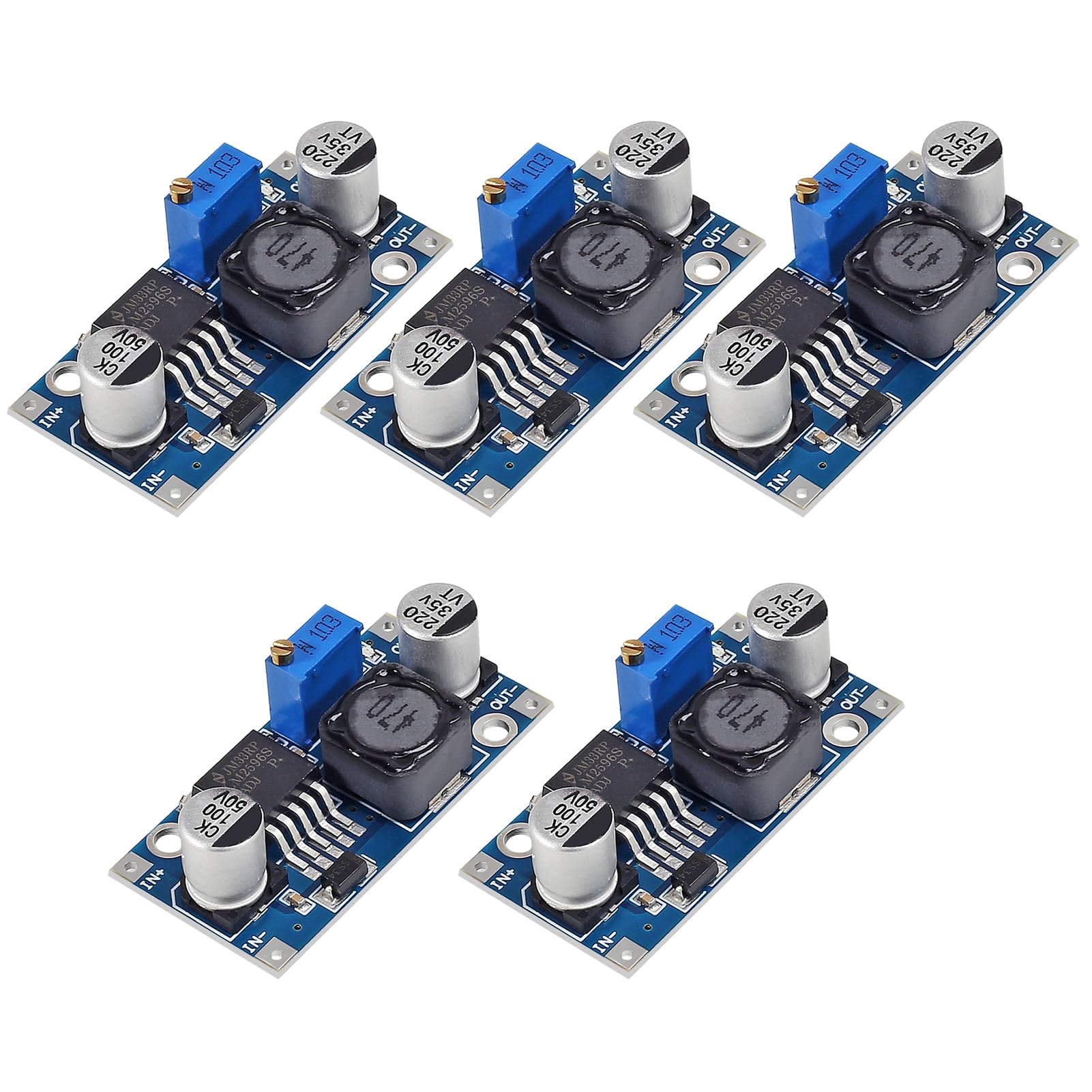 5 Pack Lm2596 Dc To Dc Buck Converter 3.0 40V To 1.5 35V Power Supply Step Down Module