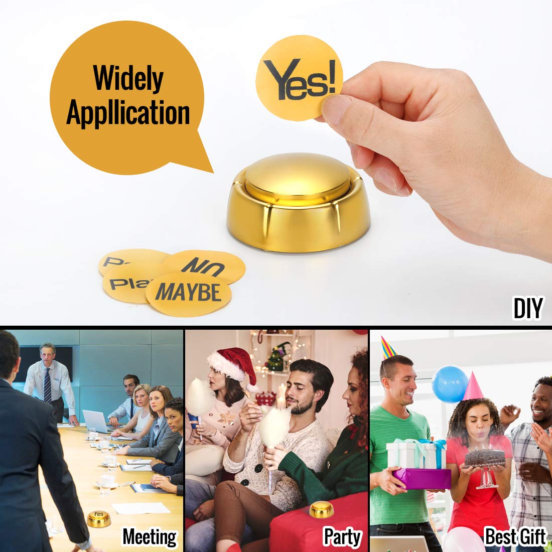 Cover Easy Button Recordable Sound Talking Button Custom Dog Speech Training Buttons Talking Sound Buttons 30 Seconds Record But