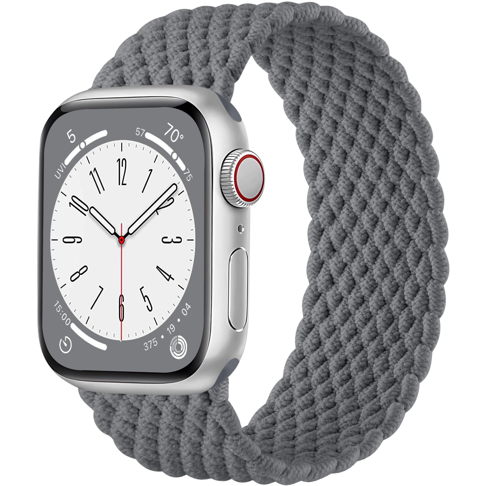 Zedoli Braided Solo Loop Compatible With Apple Watch Band 46Mm 44Mm 45Mm 42Mm 49Mm Men Women, Stretchy Soft Nylon Sport Wristban