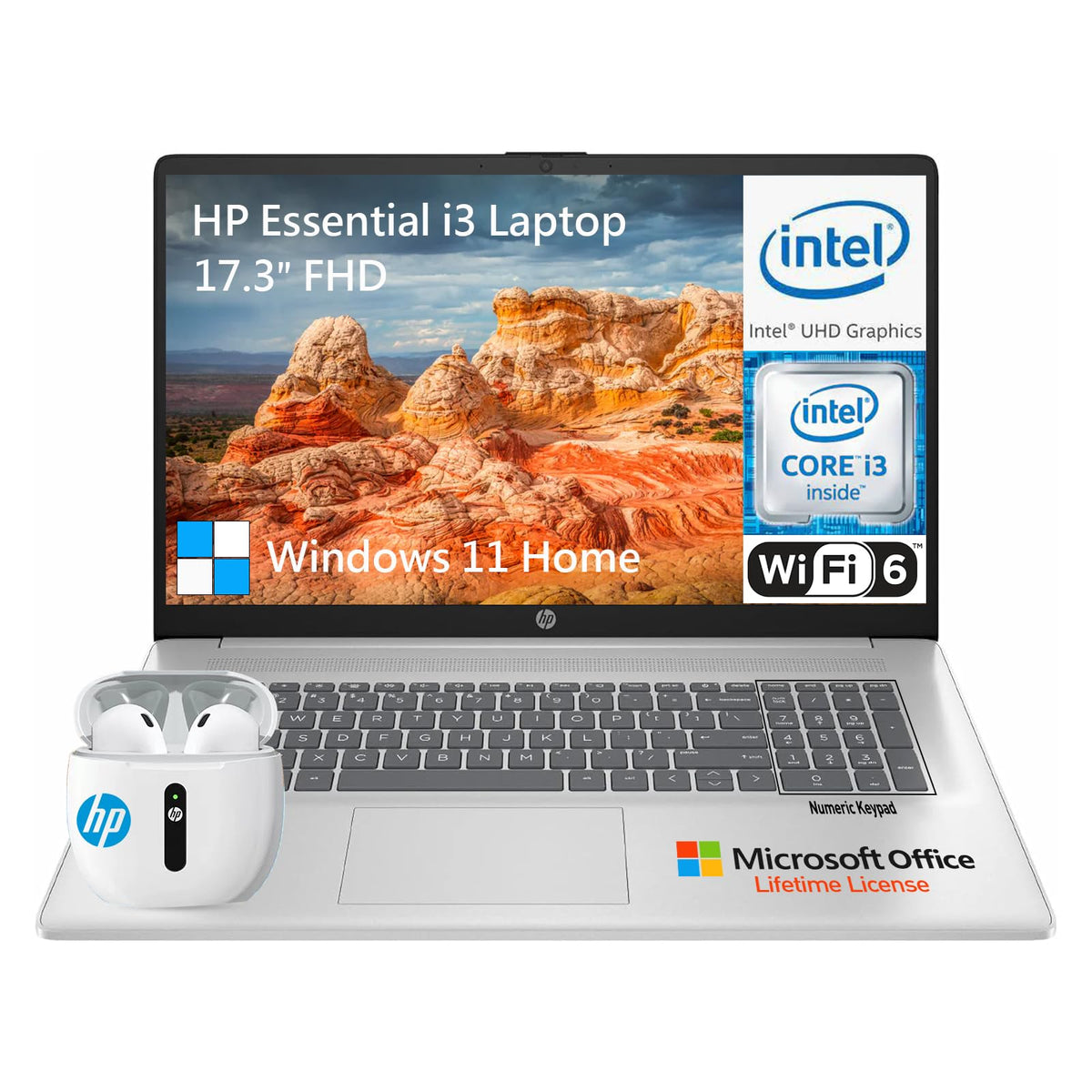 Hp 2024 Newest Laptops 17 Inch, Fhd Ips Screen 17.3 Laptop Computer, Intel Core I3 8 Cores, 16Gb Ram, 1Tb Ssd, Windows 11 Laptop