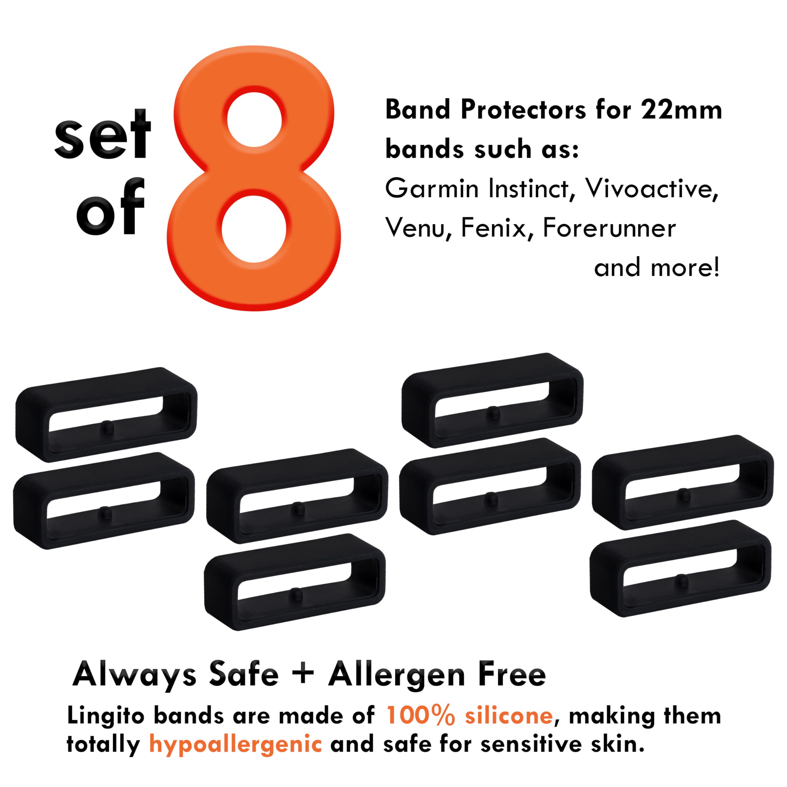 Magic Band Protectors | Black Color Smart Watch Security Bands | Made For Fitbit Charge, Charge Hr, Garmin Vivofit, Disney Magic