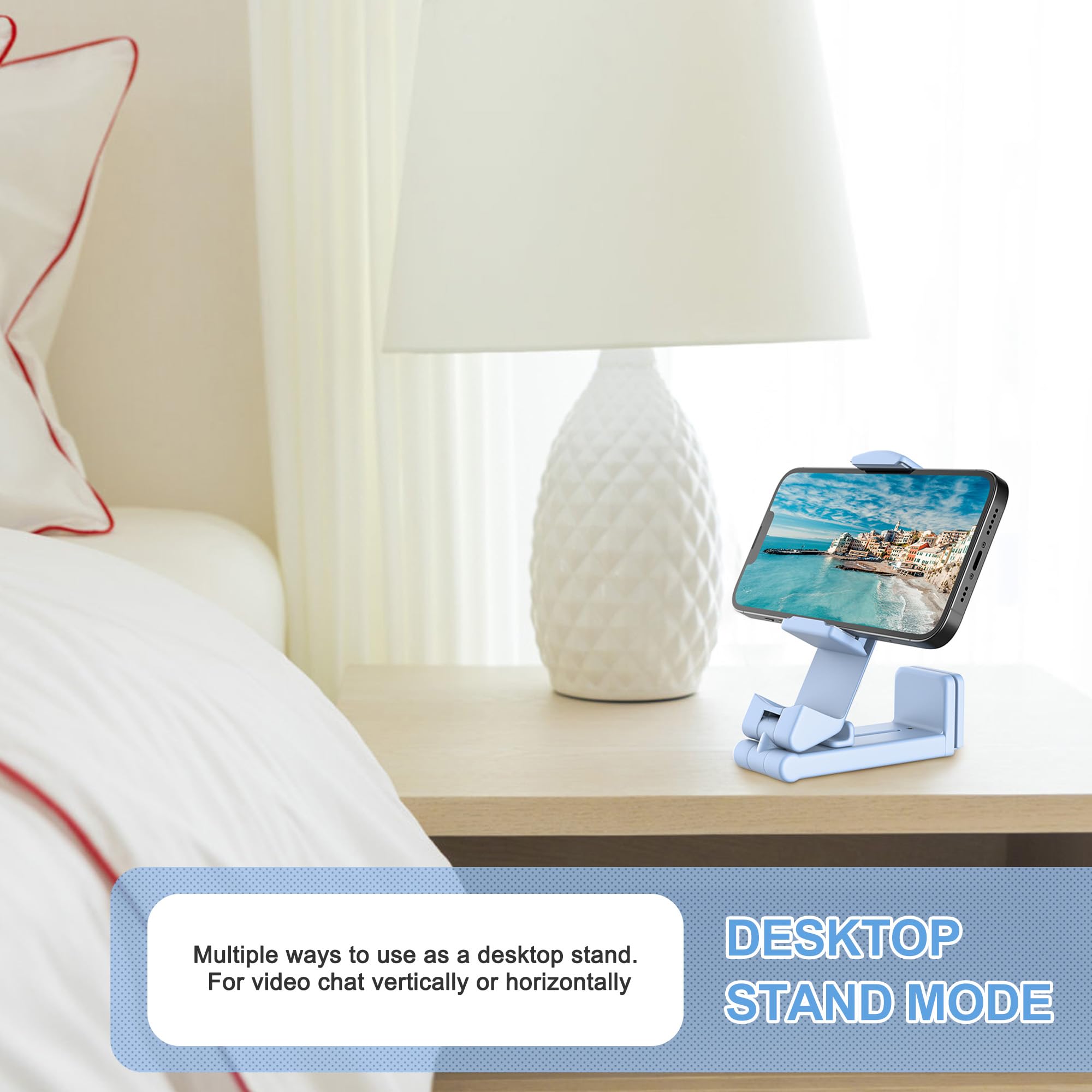 Perilogics Airplane Phone Holder Mount Universal In Flight Hands Free Viewing With Multi-Directional Dual 360 Degree Rotation. T